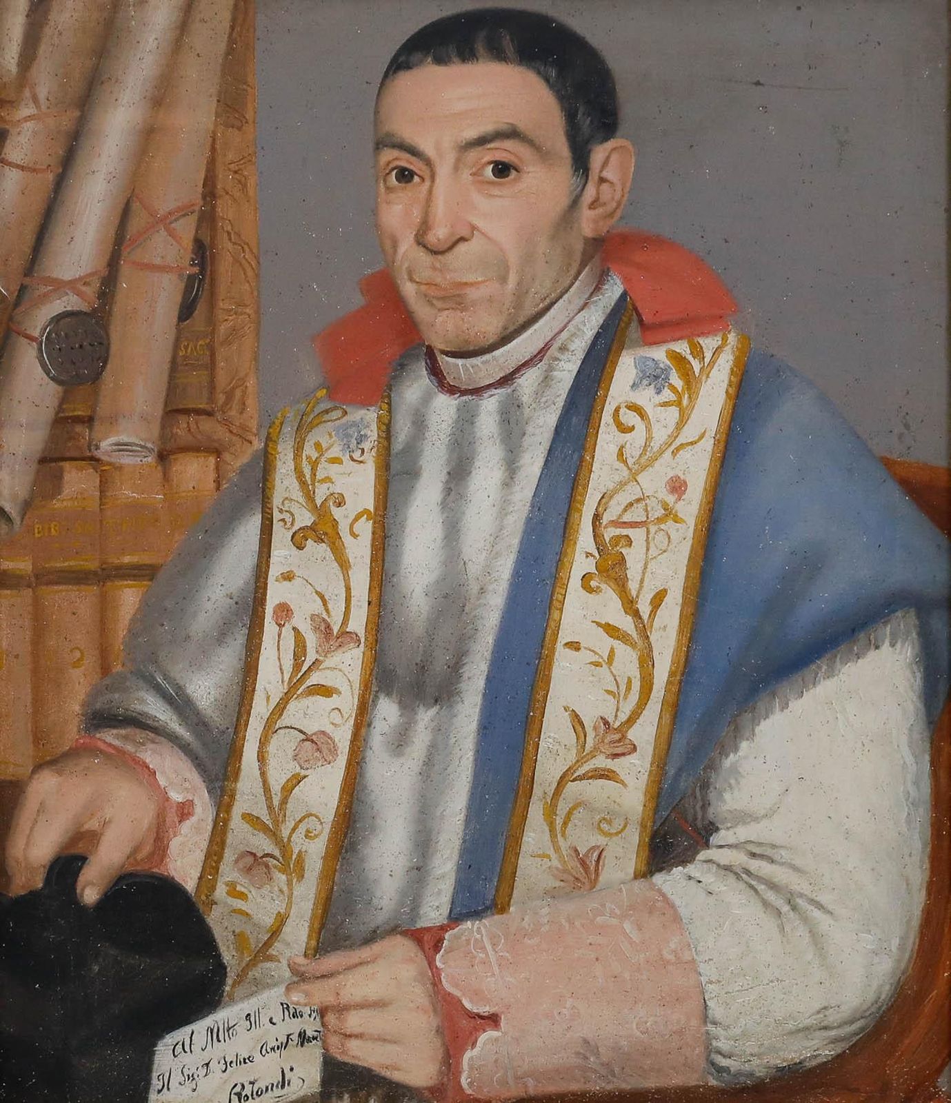 Italian School 1861 Oil Portrait Of A Clergyman photo furniture