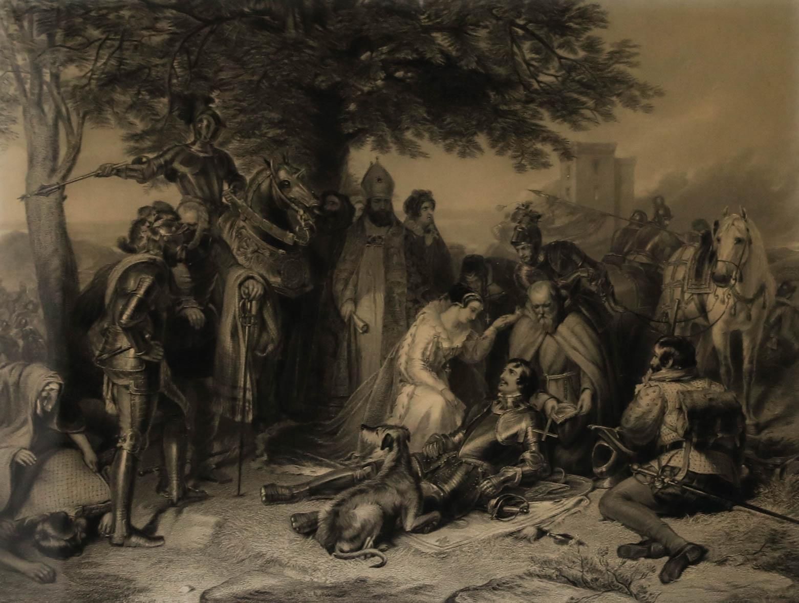 Murray After Landseer 1844 Engraving, Mary Mourning Over The Dying Douglas photo furniture