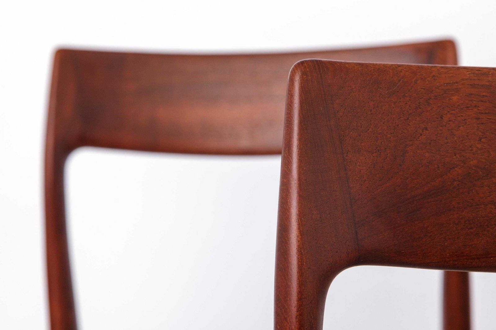 Set Van 4 Niels Otto Møller Model 77 Stoelen, Deense Mid Century Teak Eetkamerstoelen, 1959 Ontwerp, Vintage Set photo for sale