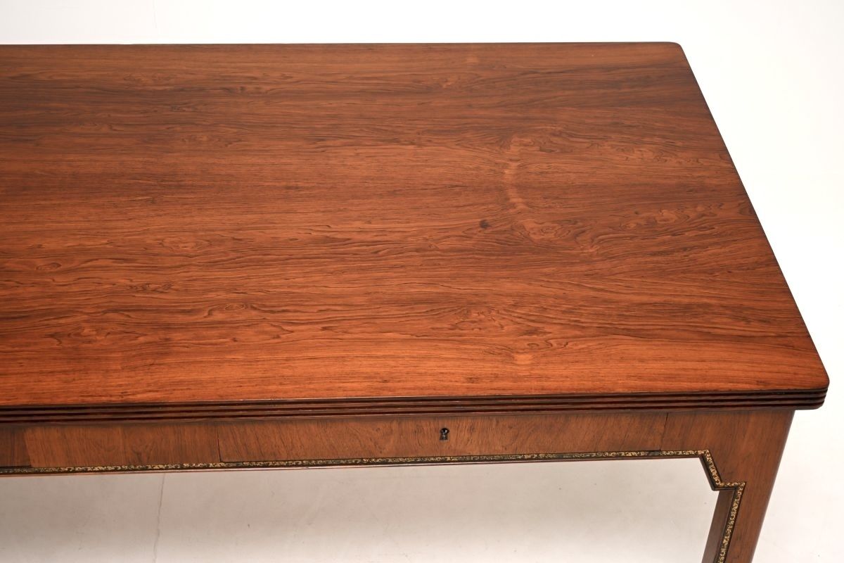 Vintage Danish Master Cabinetmaker Made Rosewood And Leather Desk photo 7735.0