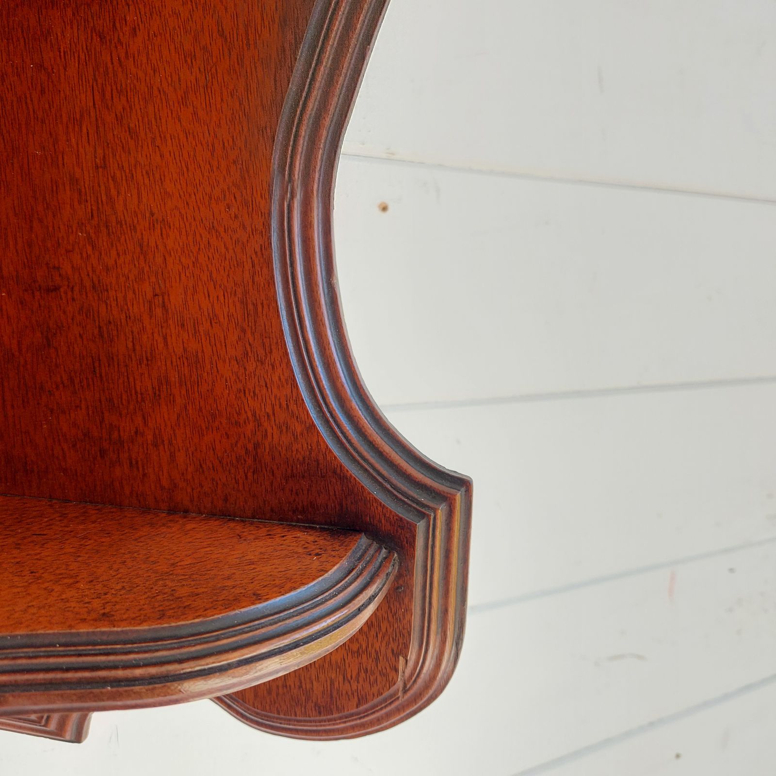 150.0 Antique Mahogany Corner Shelf Wall Shelving Hanging Shelf Unit 19th Century photo