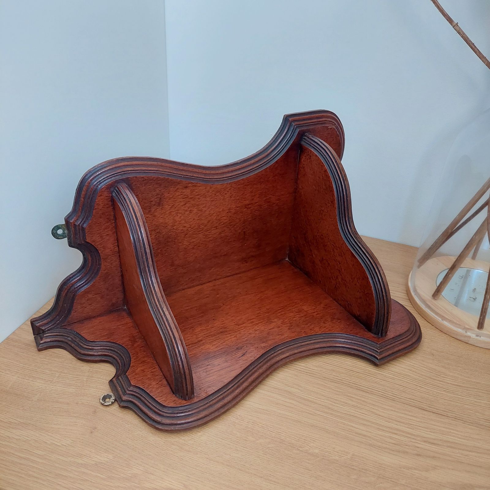 Antique Mahogany Corner Shelf Wall Shelving Hanging Shelf Unit 19th Century photo vintage