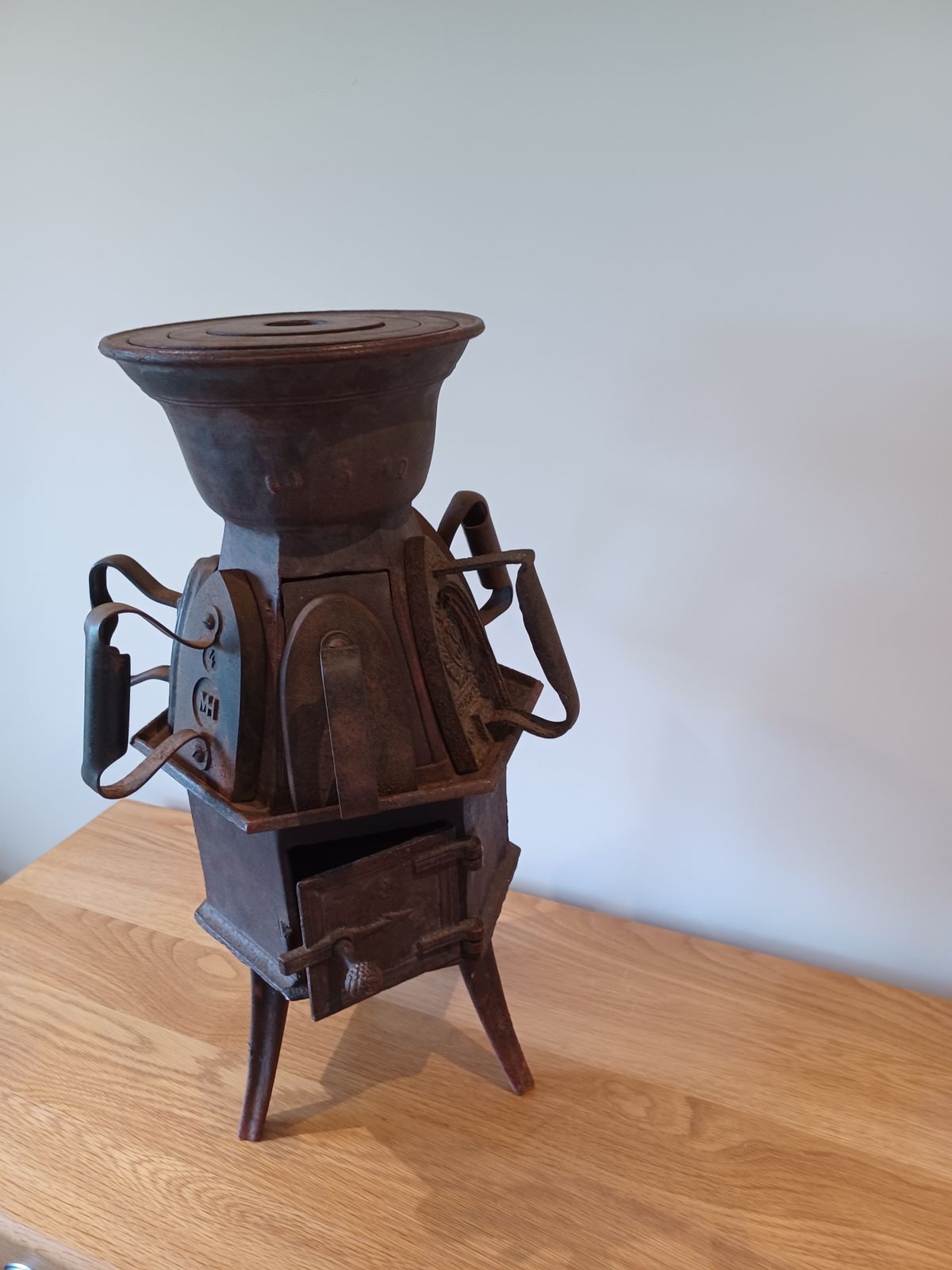 photo furniture Antique French Laundry Maid's Flat Iron Warming Stove
