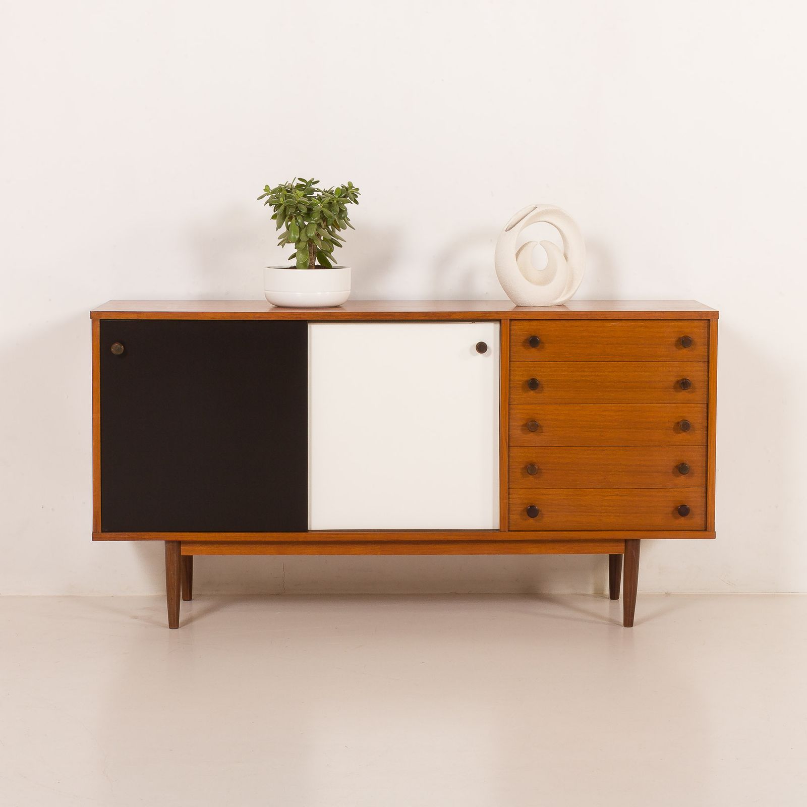 Vintage Teak Sideboard In The Style Of Charlotte Perriand, 1970s photo for sale