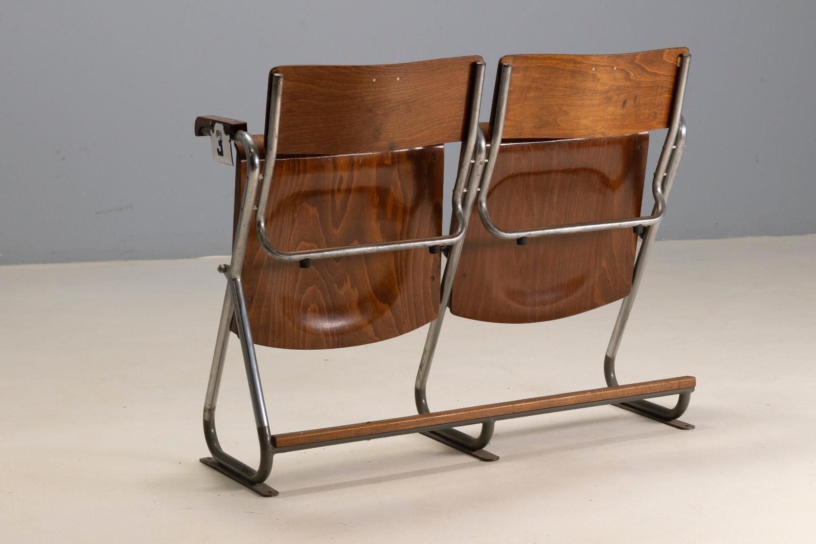 Tweezits Klapbank, Bauhaus Stijl, Jaren 1930, Tsjecho Slowakije photo for sale