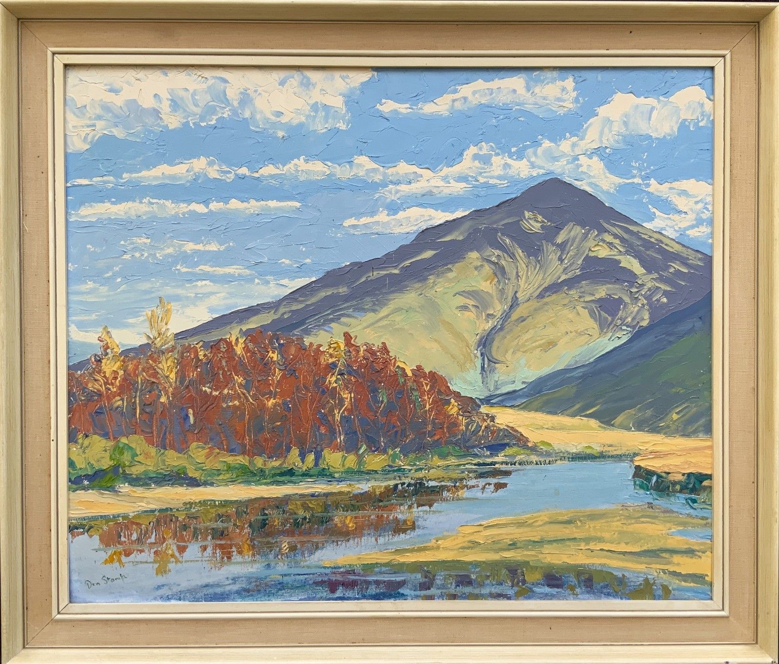 Scottish Impressionist Impasto Oil Painting Mountainous Landscape Mid Century