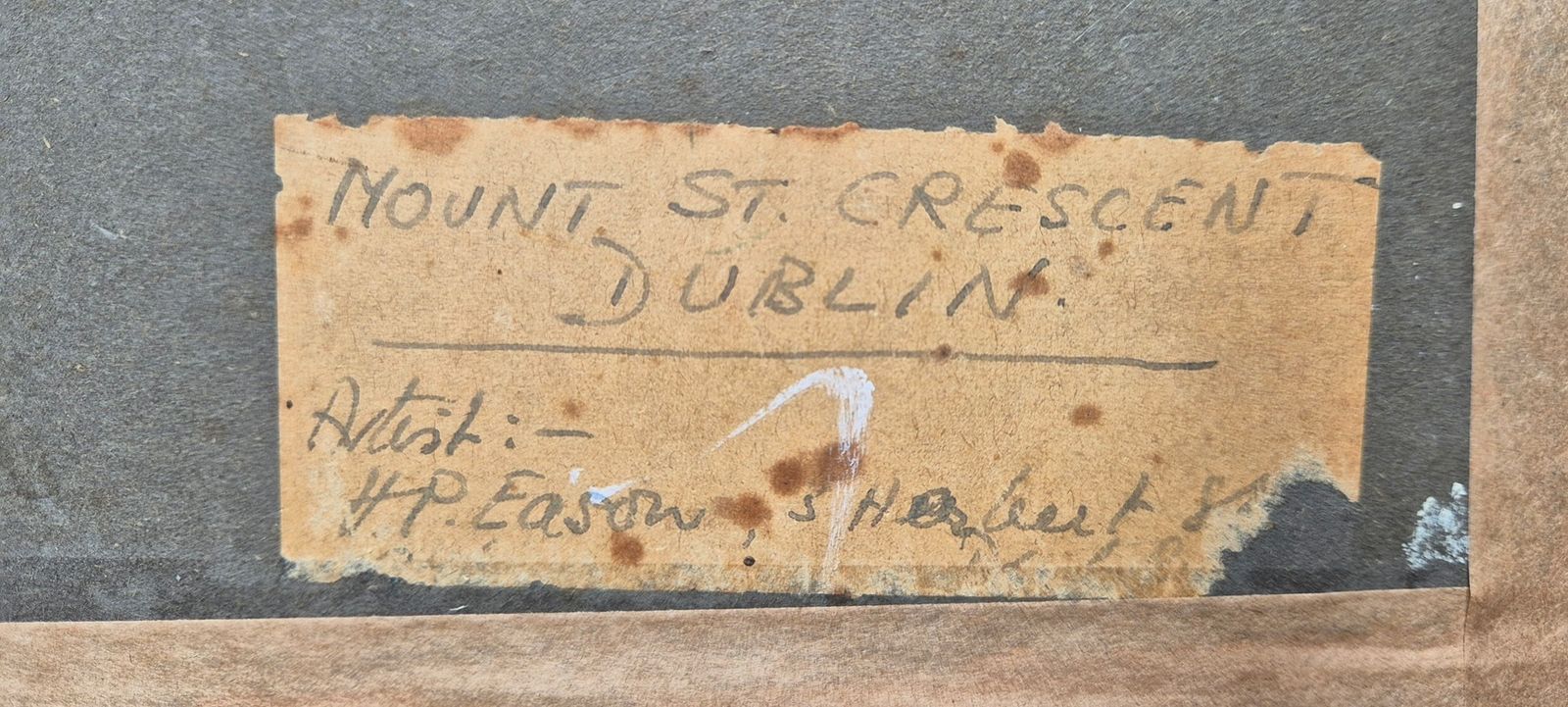 Hertha Phyllis Eason – ‘Mount Street Crescent, Dublin’ (Framed Oil Painting) photo furniture