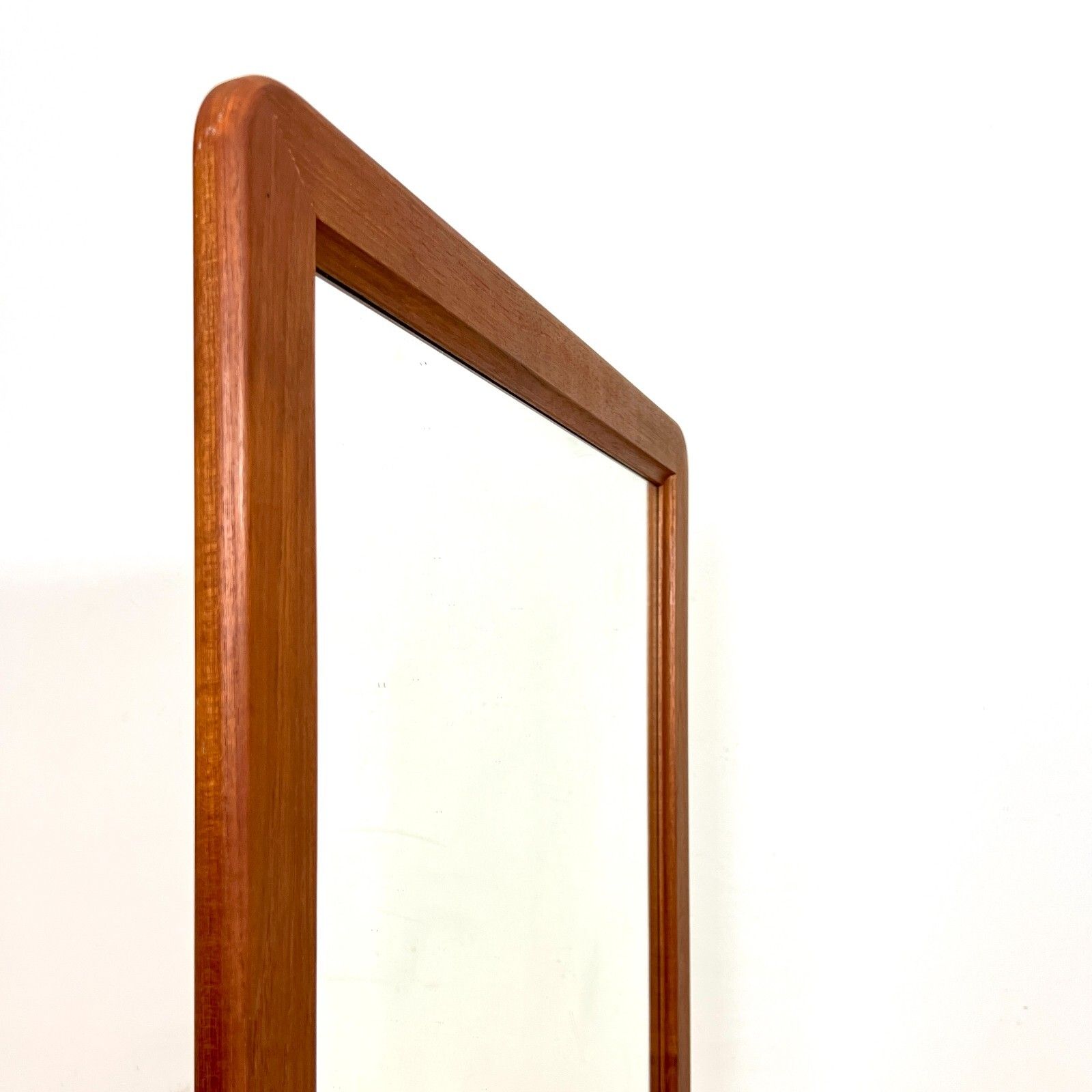 1970s Mid Century Full Length Teak  Mirror  1970s 90 Cm X 60 Cm photo vintage
