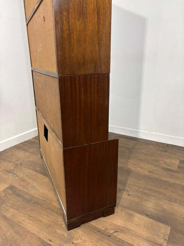 photo furniture Minty Oxford Mid Century Library Oak Glazed Six Tier Bookcase