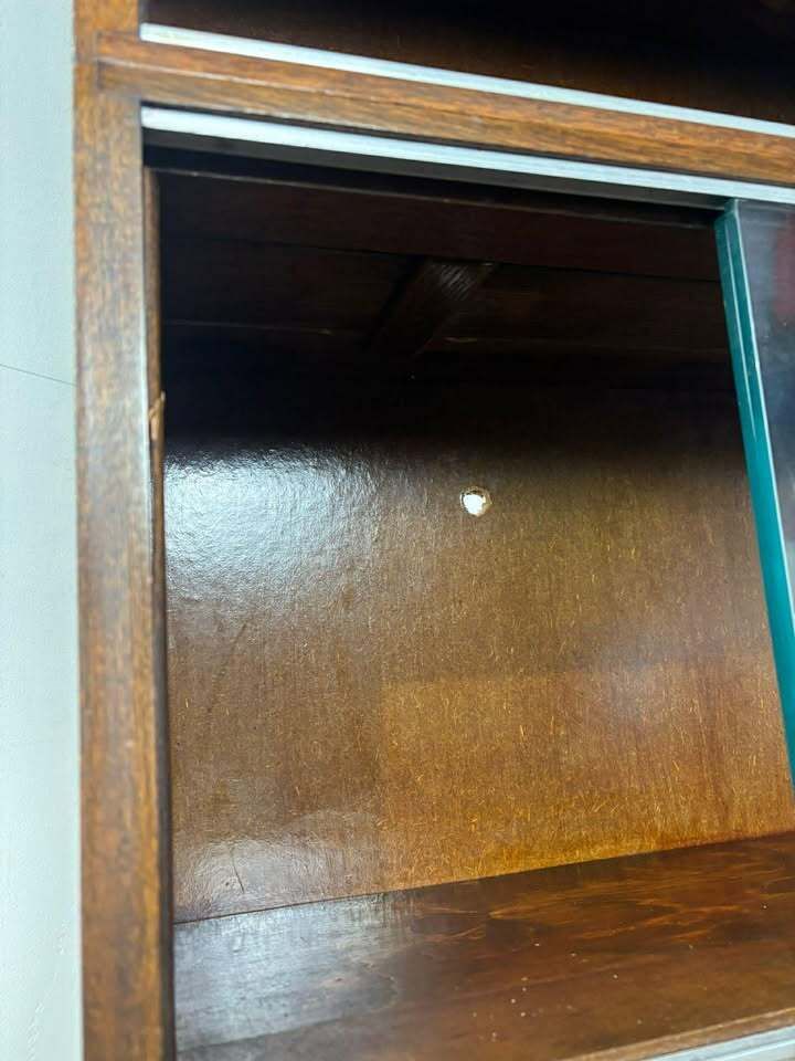 Furniture Minty Oxford Mid Century Library Oak Glazed Six Tier Bookcase photo