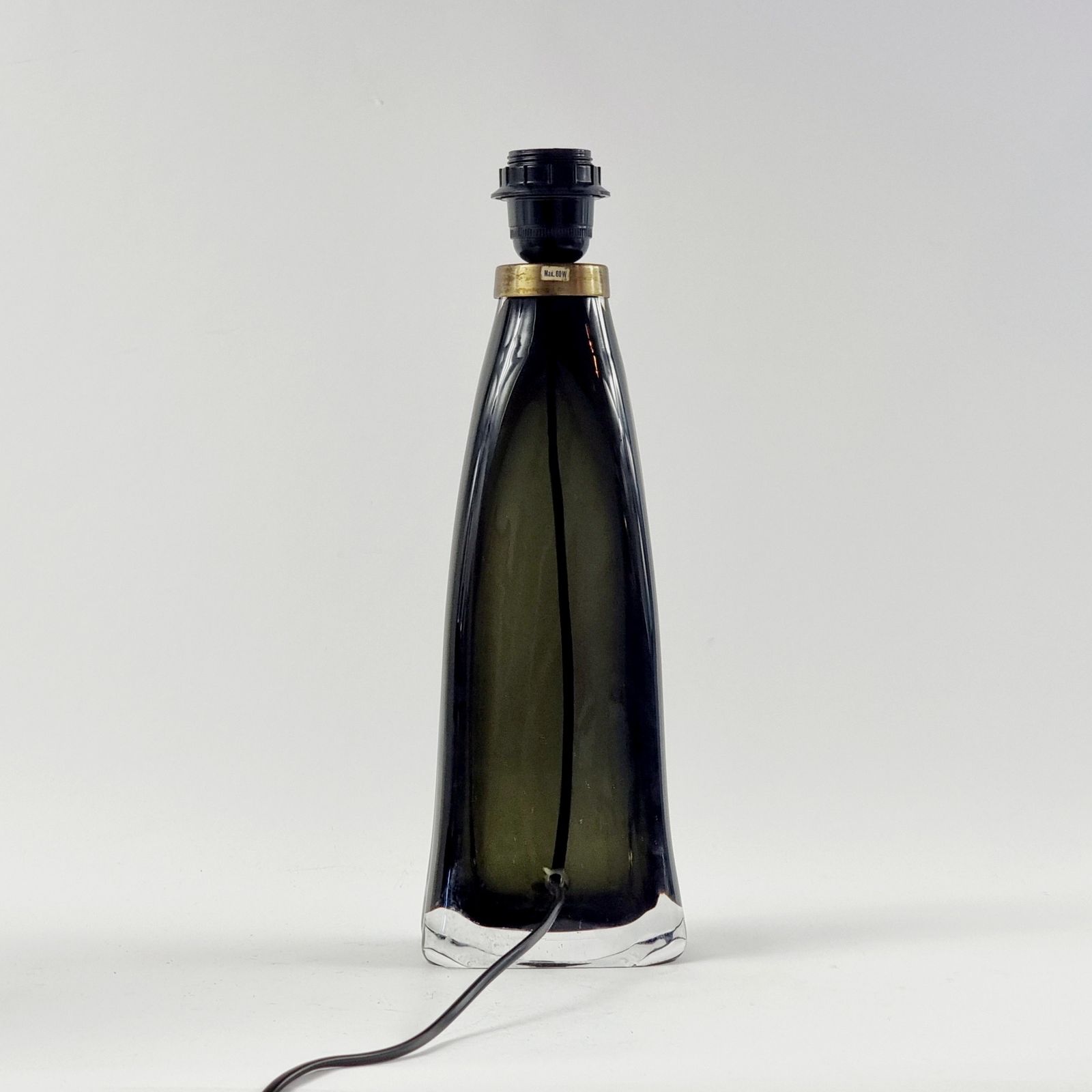 Pair Of Scandinavian Mid Century Modern Glass & Brass Table Lamps Model Rd 1323 By Carl Fagerlund For Orrefors, Sweden, 1960s photo 1250.0