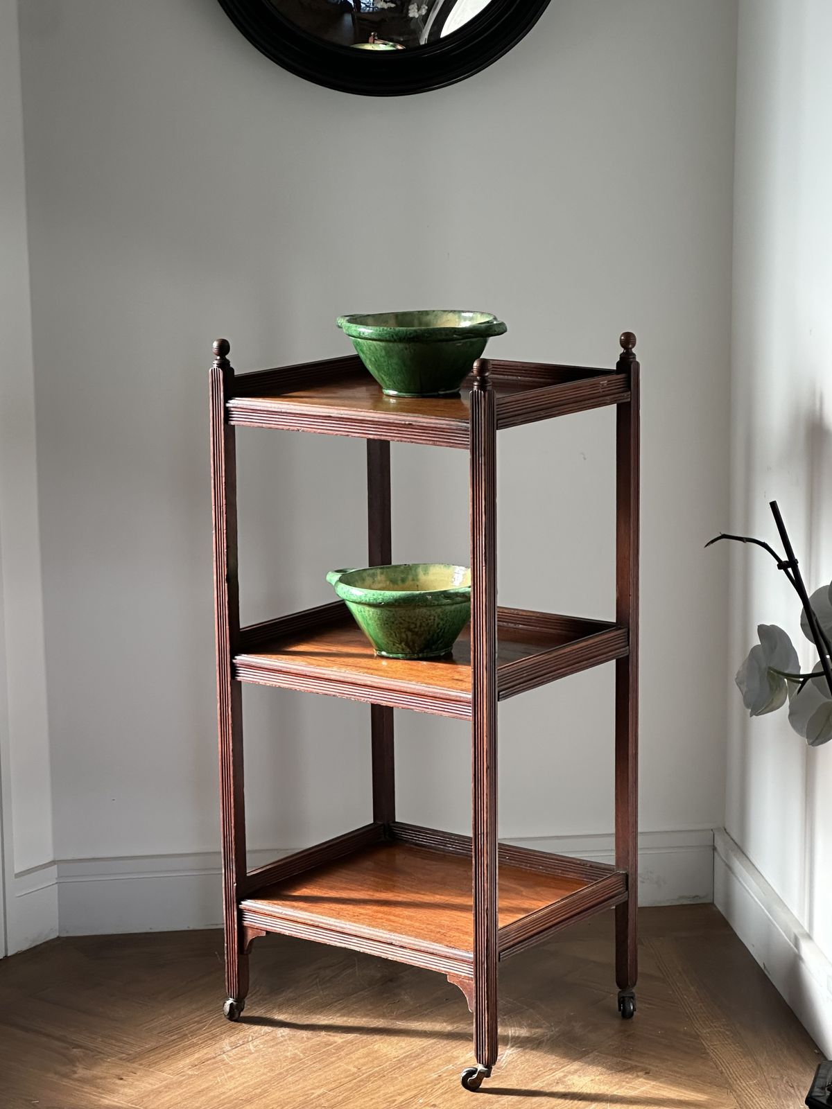A Walnut Aesthetic Movement Three Tier Whatnot In The Manner Of E.W Godwin photo vinterior