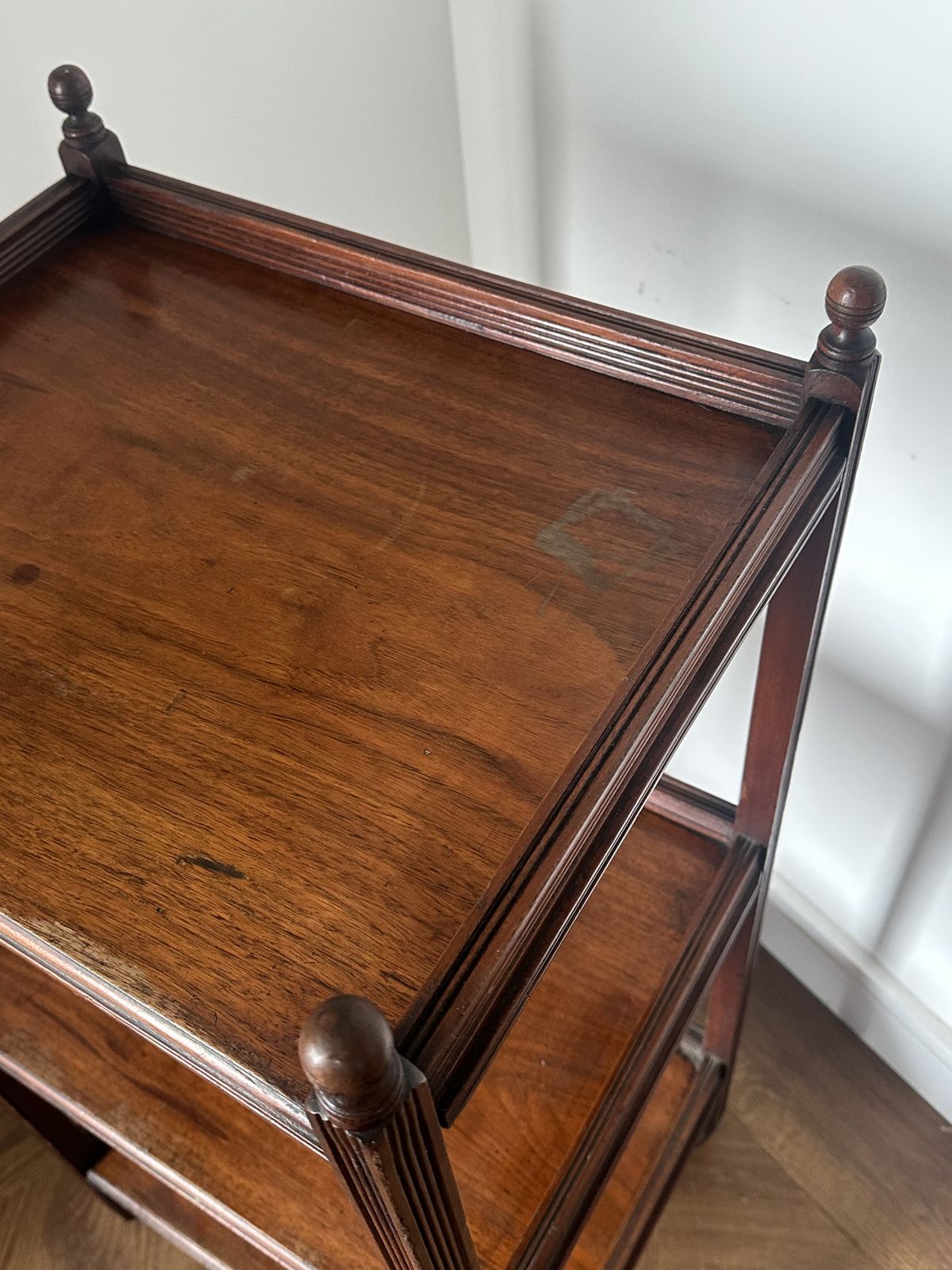 A Walnut Aesthetic Movement Three Tier Whatnot In The Manner Of E.W Godwin photo Furniture