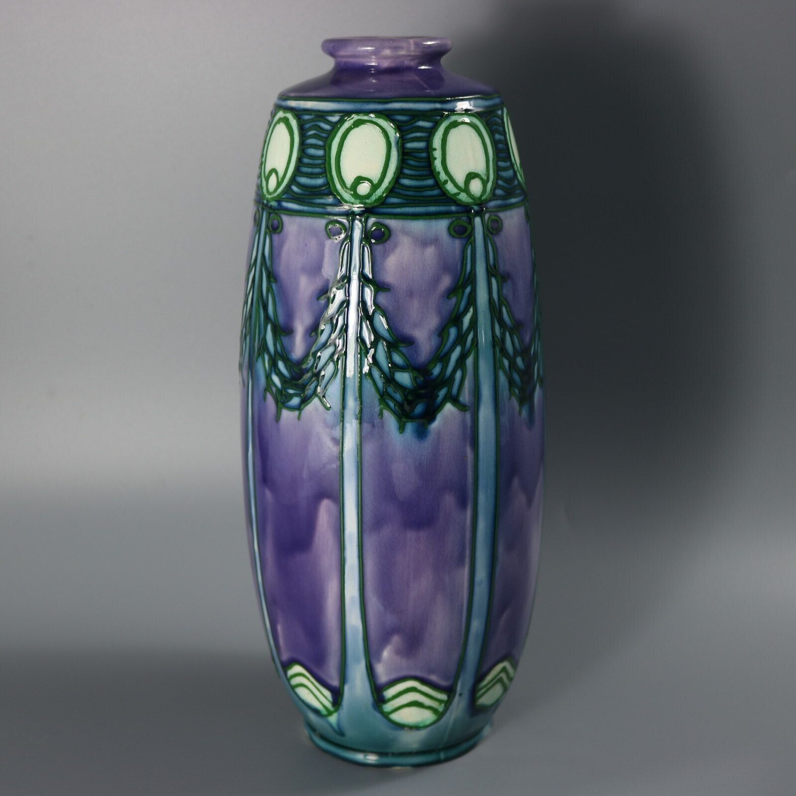 Pair Of Minton Secessionist Purple No.1 Vases photo Home Decor