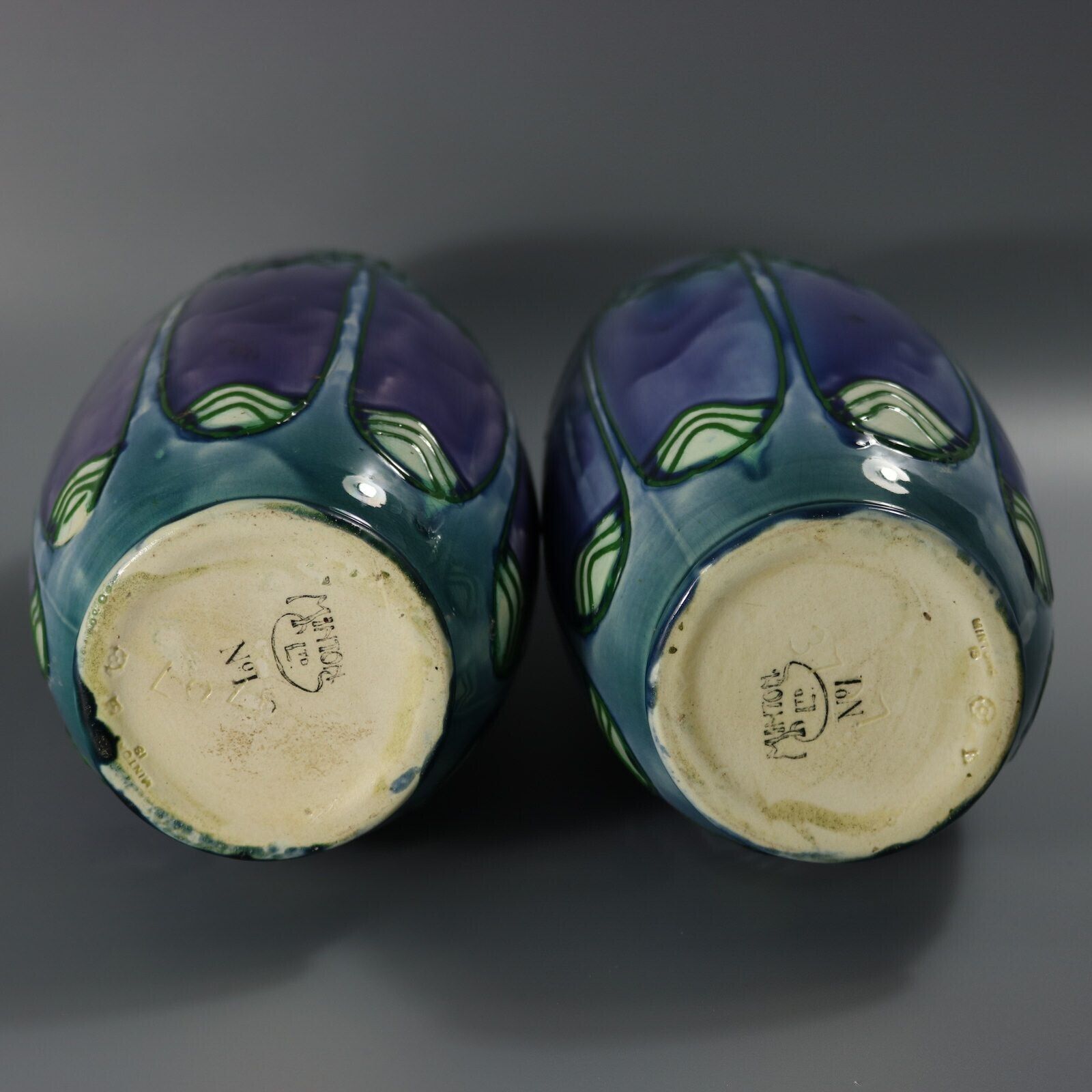 Pair Of Minton Secessionist Purple No.1 Vases photo vinterior