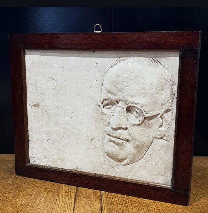 Orson Welles Original Pre Cast Plaster Plaque, By Famous Sculptor John W Mills