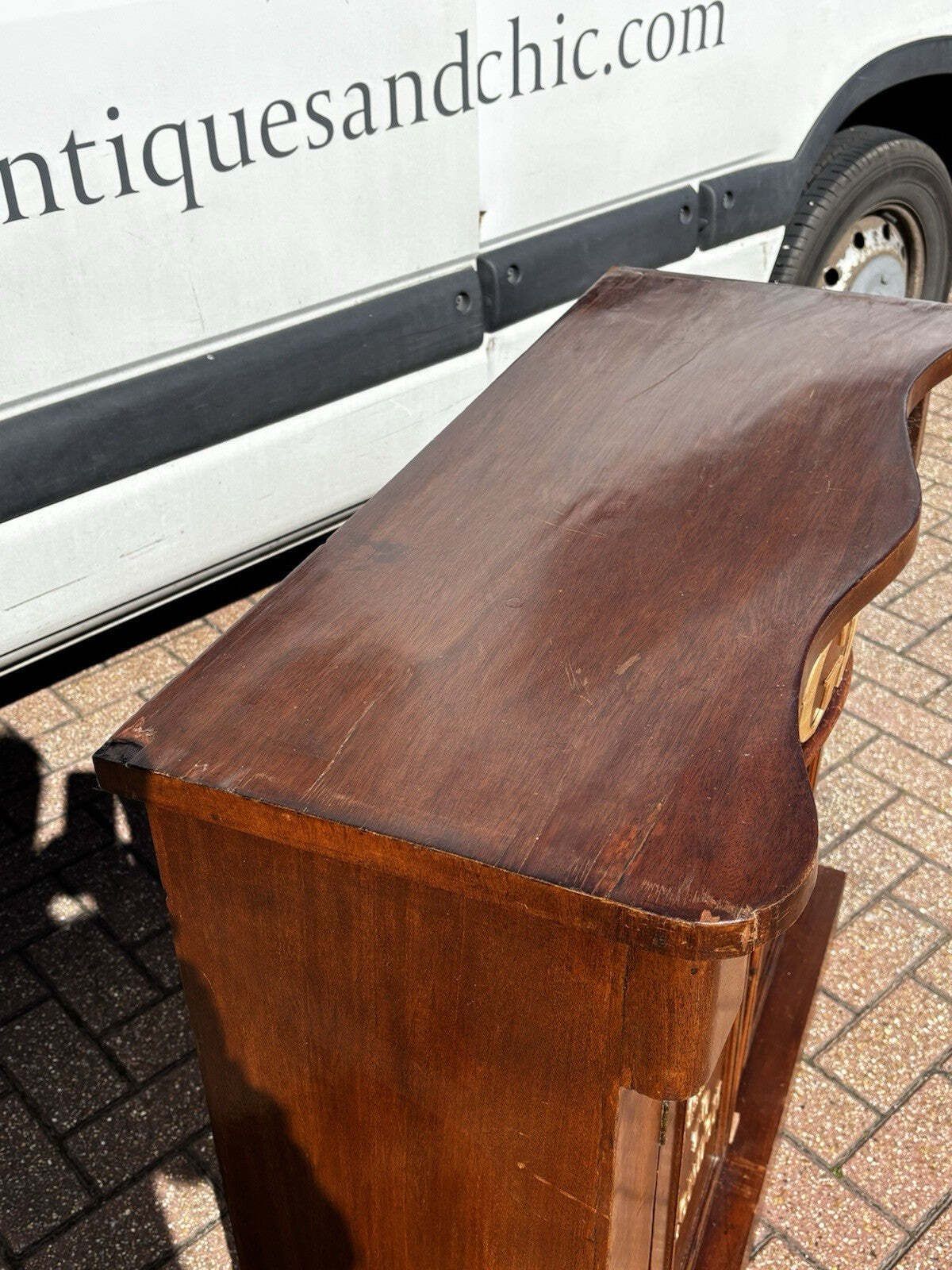 Furniture Victorian Small Cupboard, Perfect Hall Piece As Thin, Drawer And Cupboards. photo