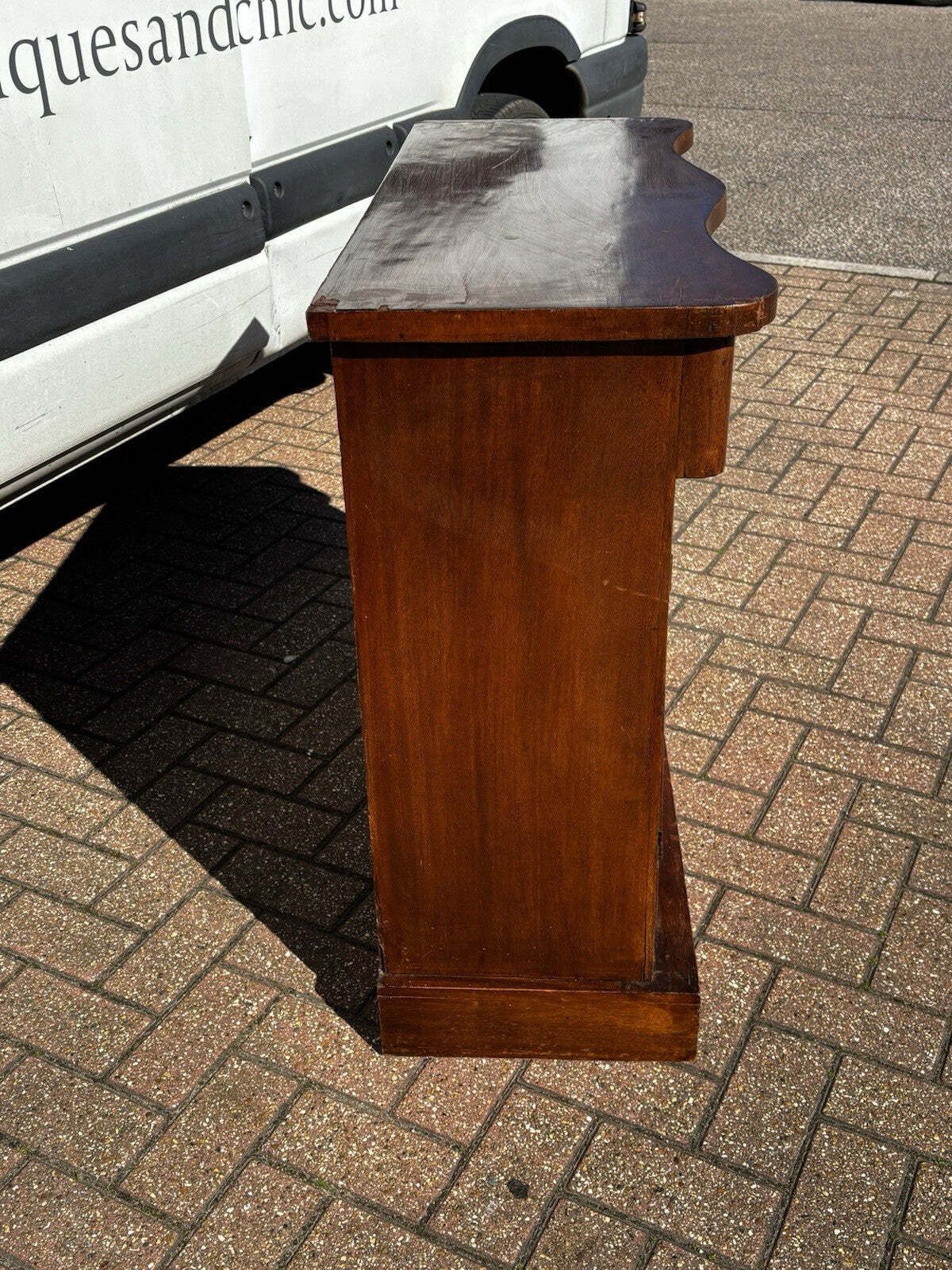 photo vintage Victorian Small Cupboard, Perfect Hall Piece As Thin, Drawer And Cupboards.