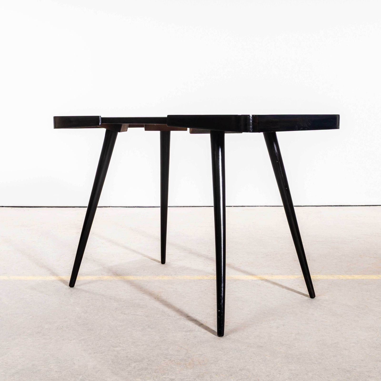 1950’s Czech Side Occasional Table By Jiri Jiroutek – White Opaxit Glass photo 386.0