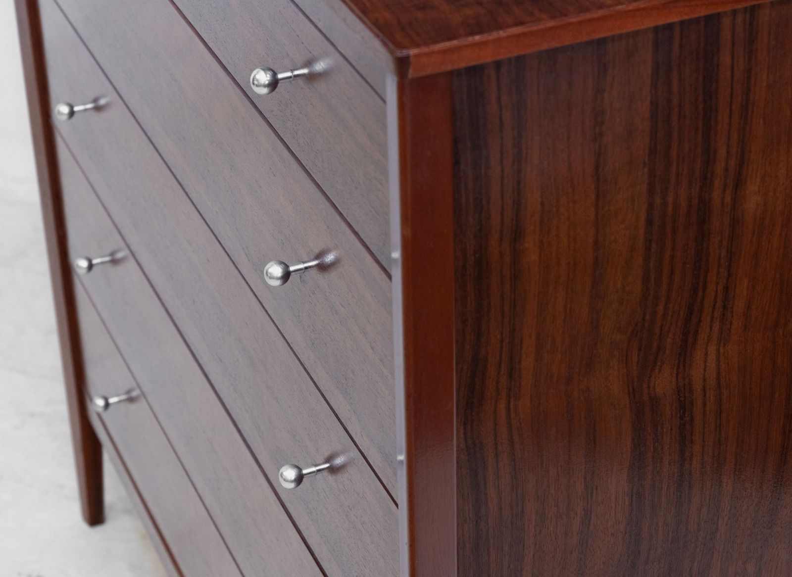photo for sale Sleek Gordon Russell Chest Of Drawers In Indian Laurel Mid Century Circa 1960