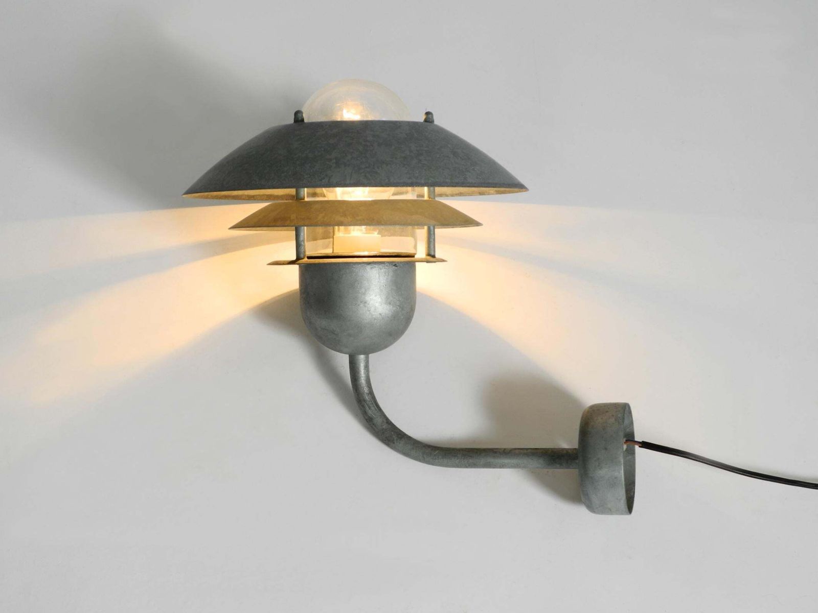 1990s Danish Nordlux Outdoor Lamp Made Of Galvanized Steel And Glass Shade photo buy