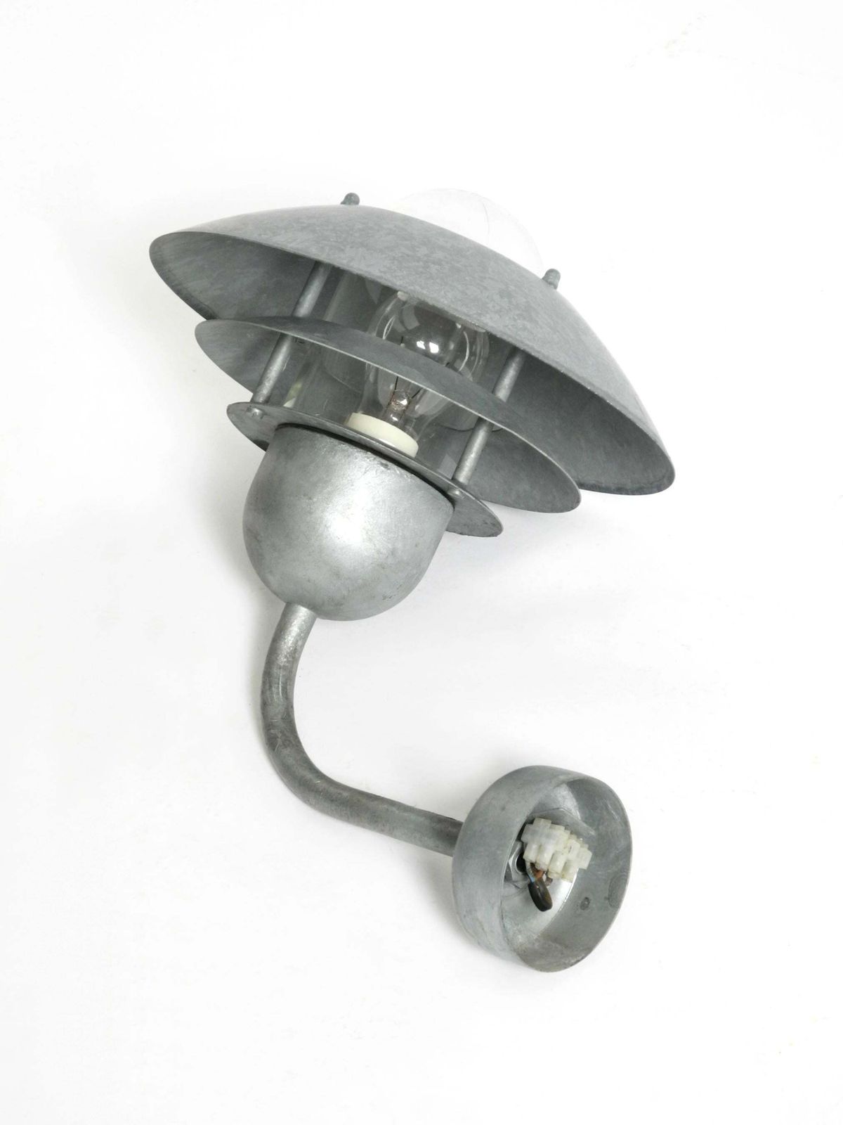 photo vinterior 1990s Danish Nordlux Outdoor Lamp Made Of Galvanized Steel And Glass Shade