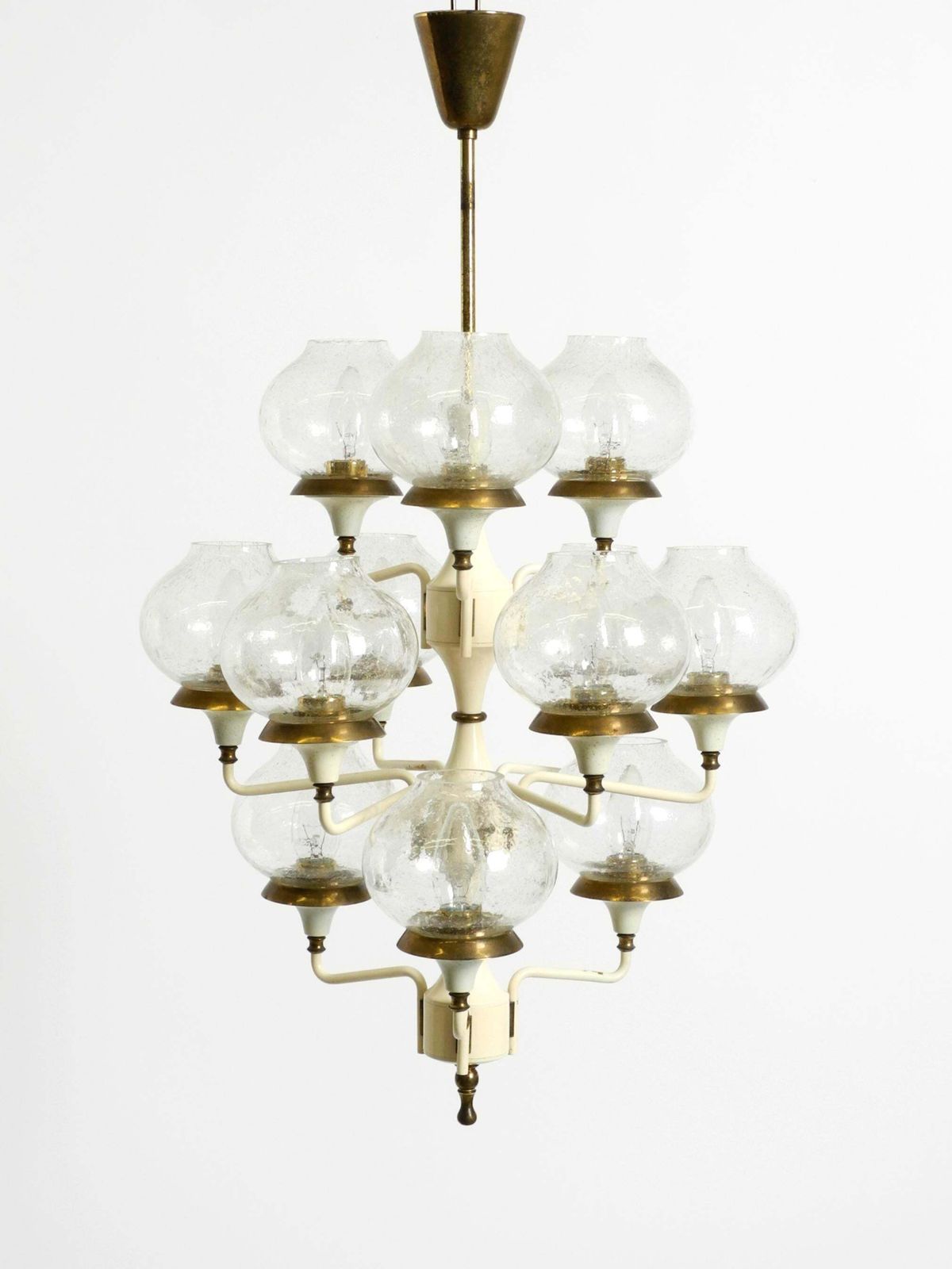 Beautiful Large 1960s Brass And Glass Tulip Ceiling Lamp By Hans Agne Jakobsson photo 3264.0