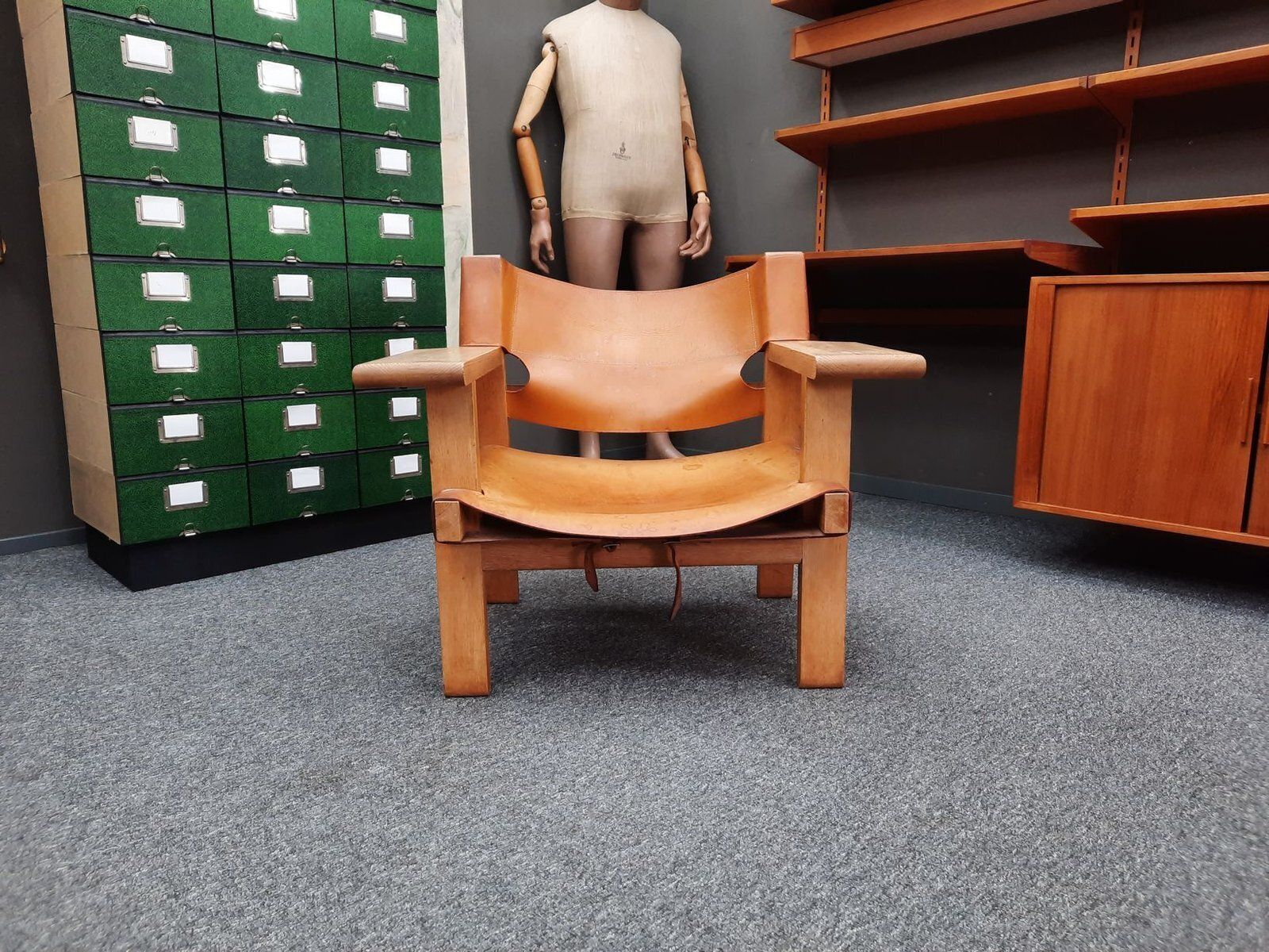 Vintage Armchair In Oak And Leather By Børge Mogensen, 1960s photo furniture