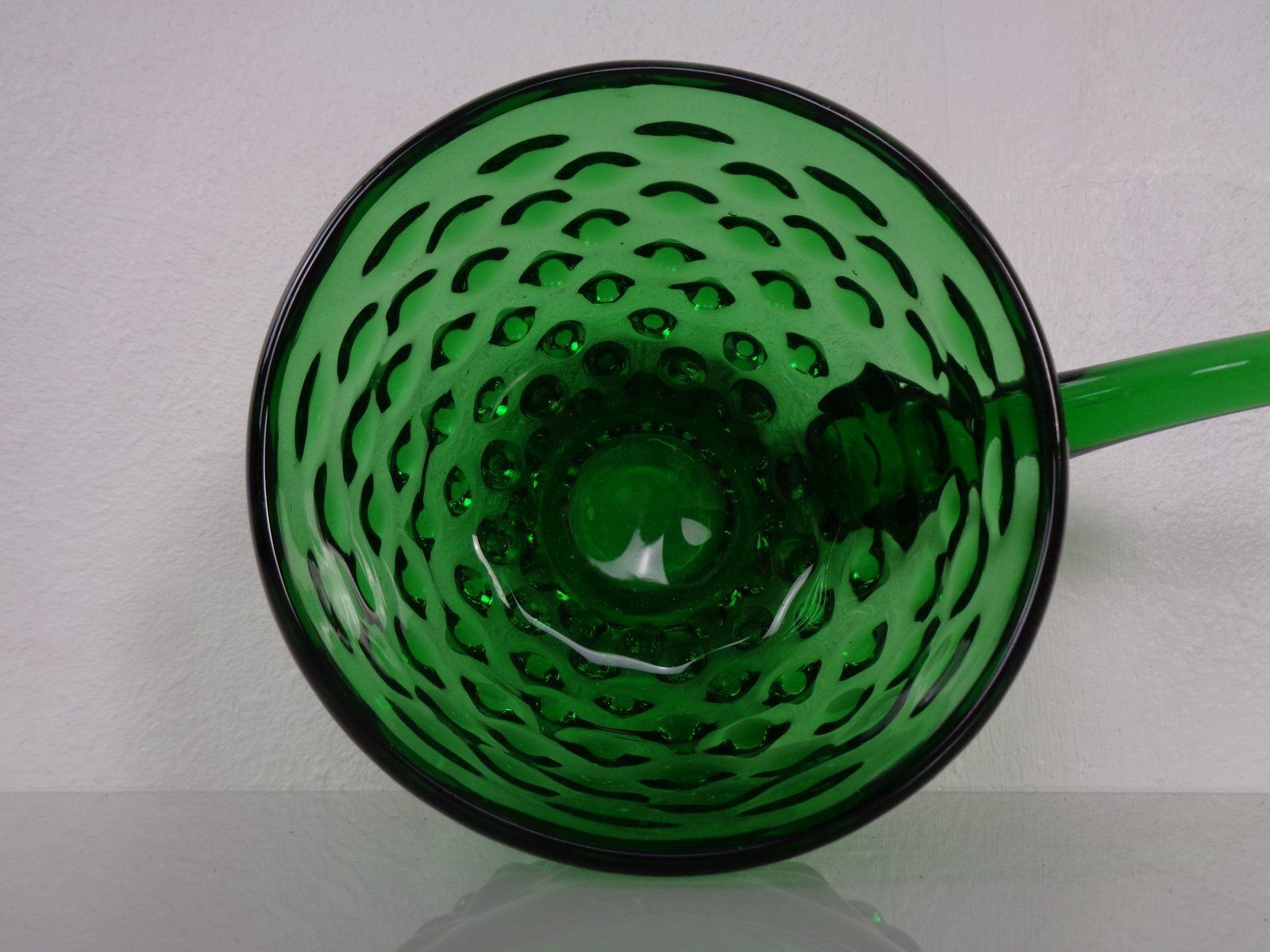 photo buy Italian Green Bubble Glass Vase & Bowl From Empoli, 1960s, Set Of 2