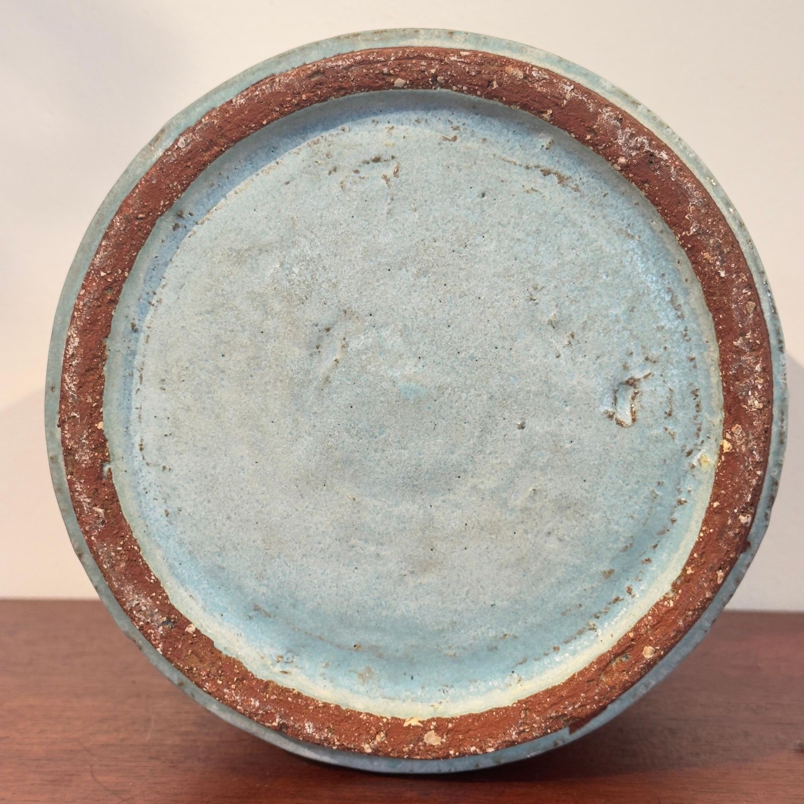 Rogier Vandeweghe Ceramic Blue Glazed Planter, 1965, Amphora Signed photo for sale