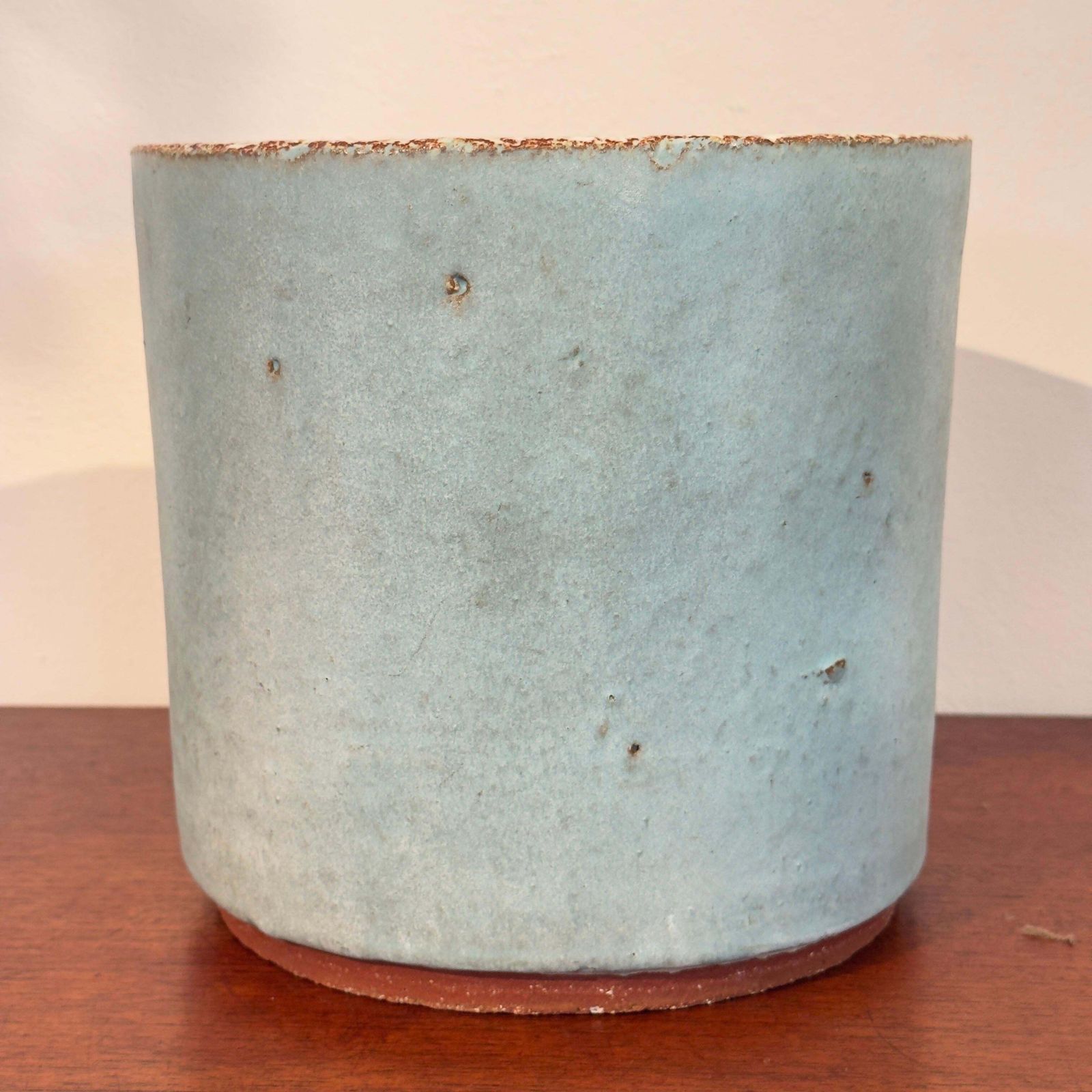 Rogier Vandeweghe Ceramic Blue Glazed Planter, 1965, Amphora Signed photo vintage
