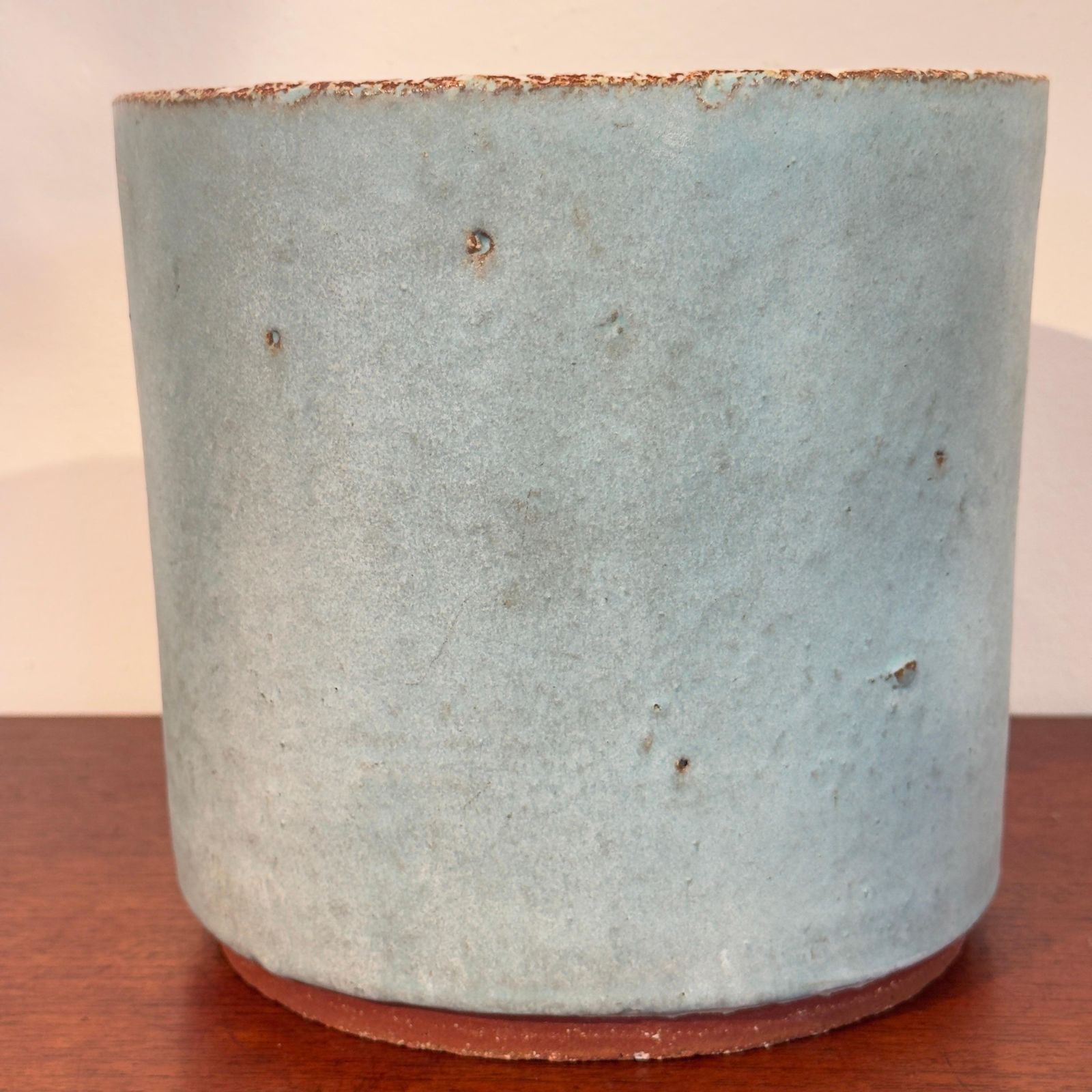 photo for sale Rogier Vandeweghe Ceramic Blue Glazed Planter, 1965, Amphora Signed