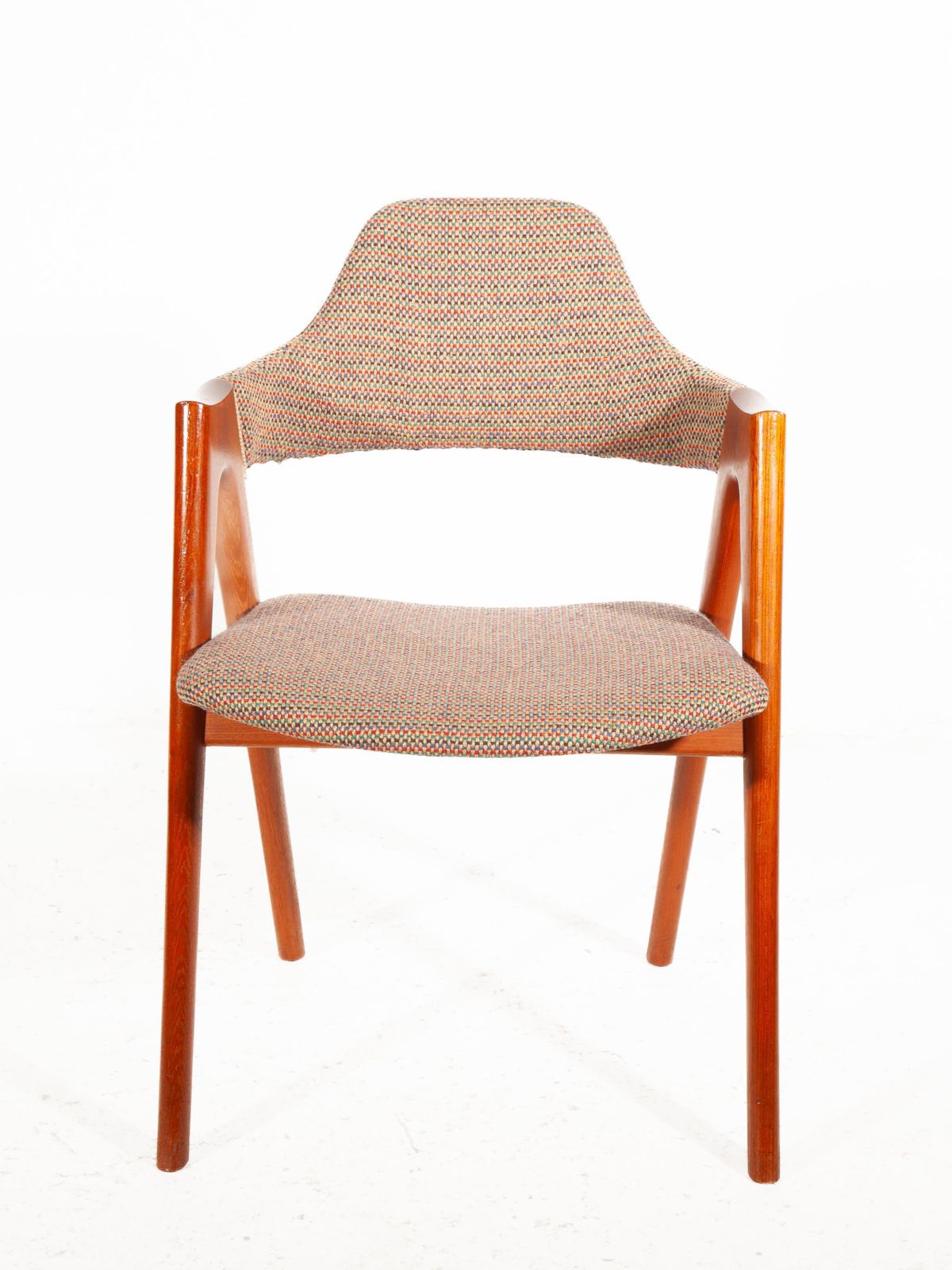 Iconic Scandinavian Set Of Six Teak Dining Chairs By Kai Kristiansen, 1956 photo for sale