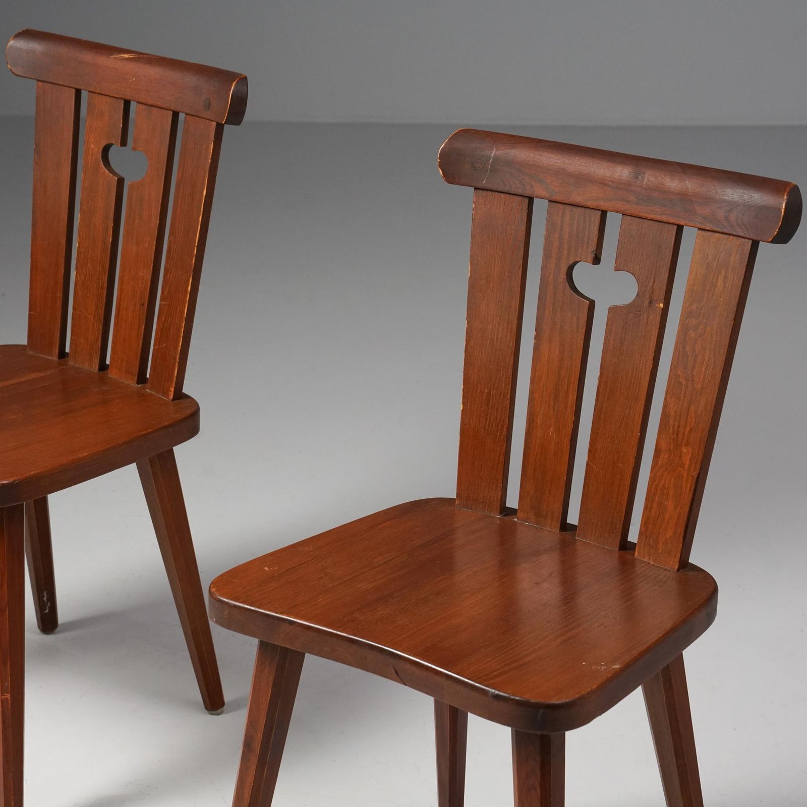 Pair Of Scandinavian Modern Pine Chairs, Göran Malmvall, Sweden, 1970s photo Furniture