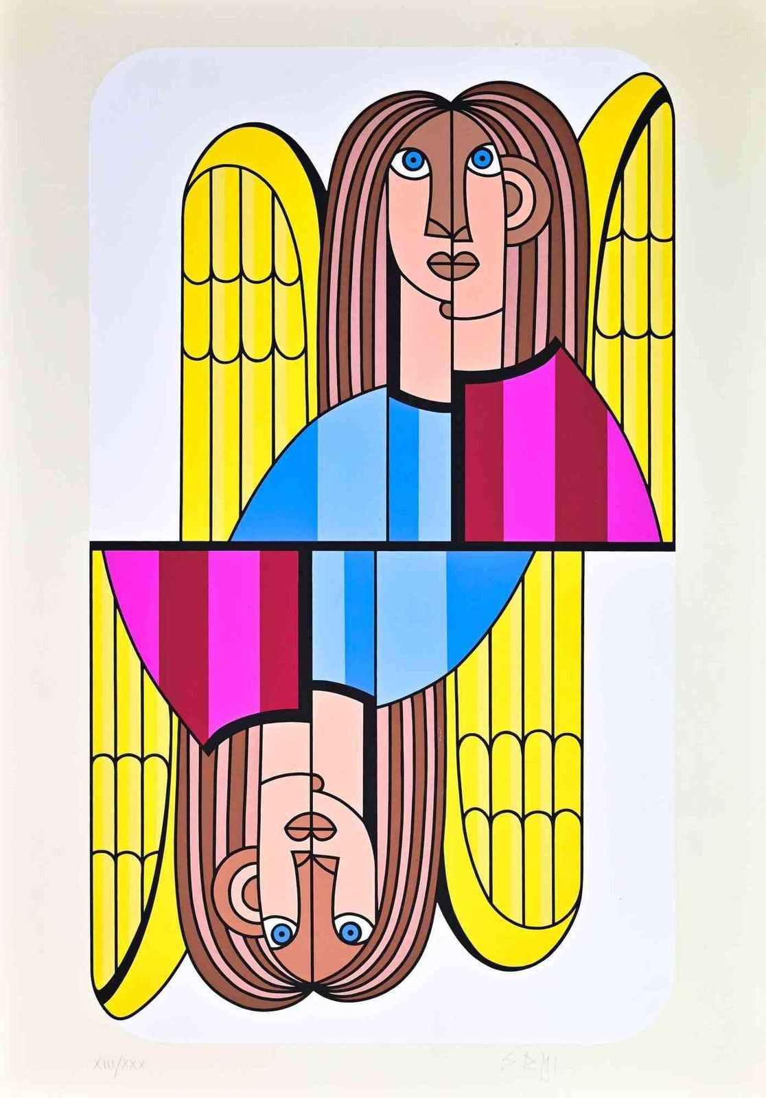 Sergio Ruffoloangel   Screenprint By Sergio Ruffolo   1970s1970s