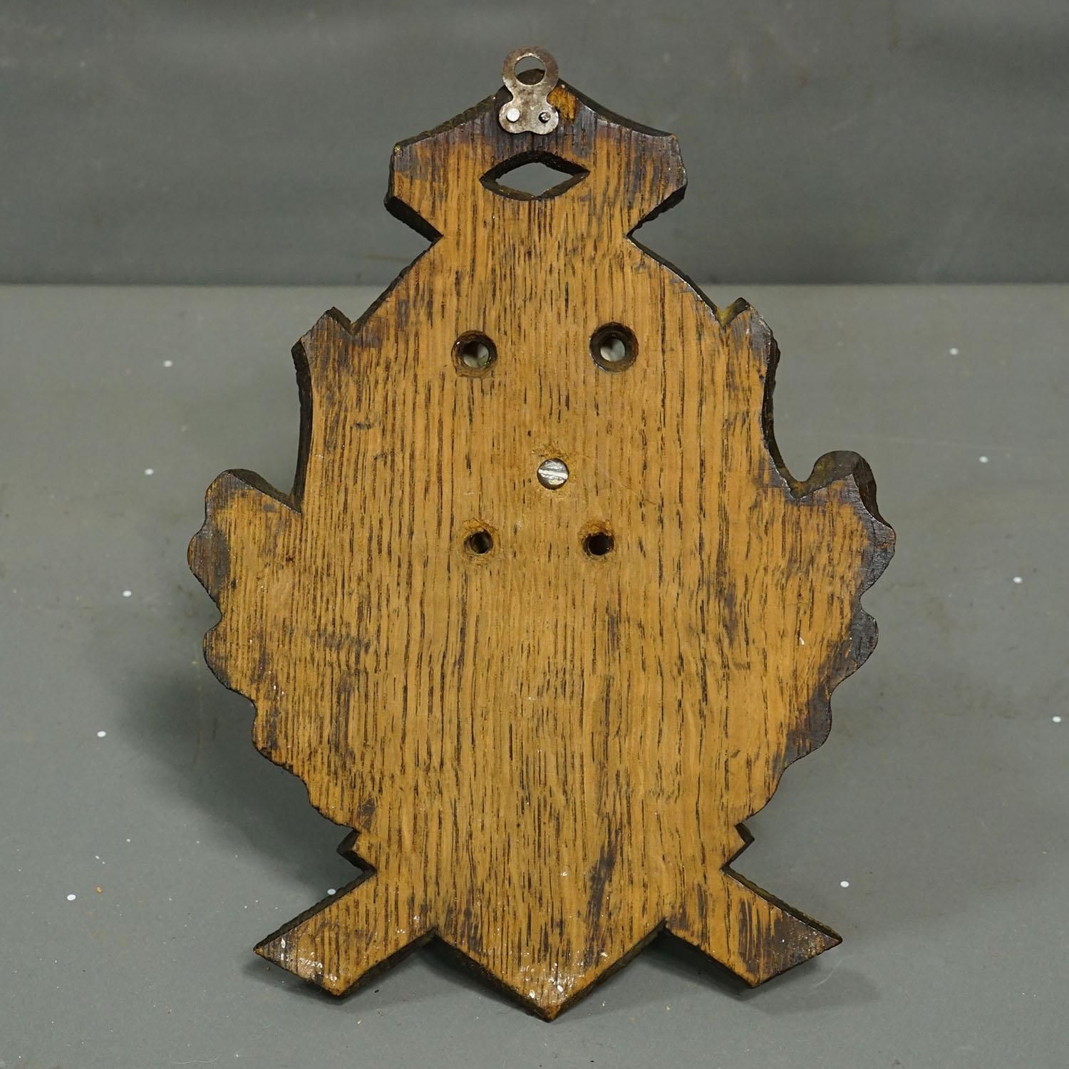 Antique Chamois Trophy On Carved Plaque, Germany Ca. 1930s photo vinterior