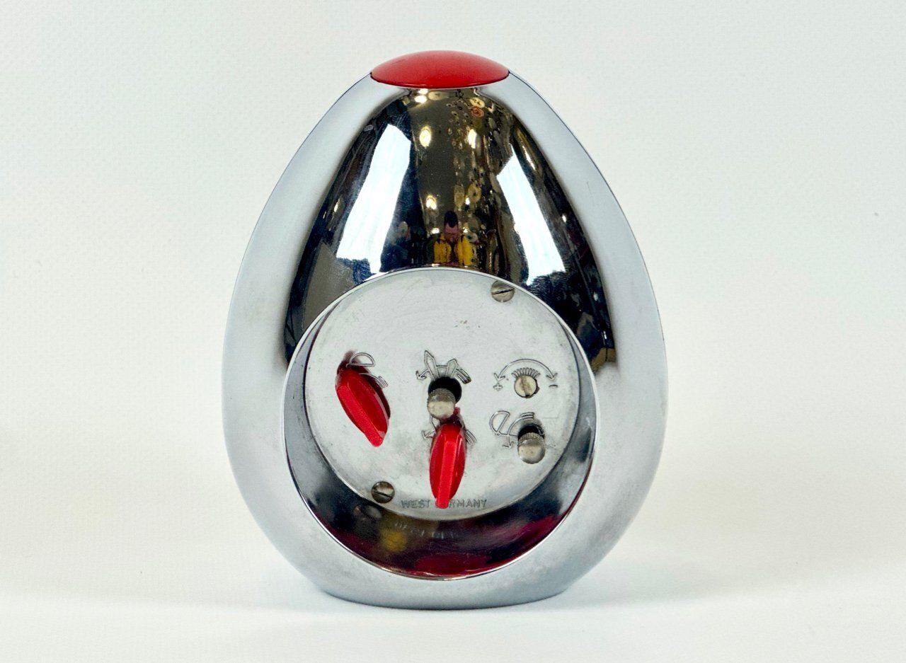 Home Decor Space Age Egg Alarm Clock From Steiger, 1970s photo