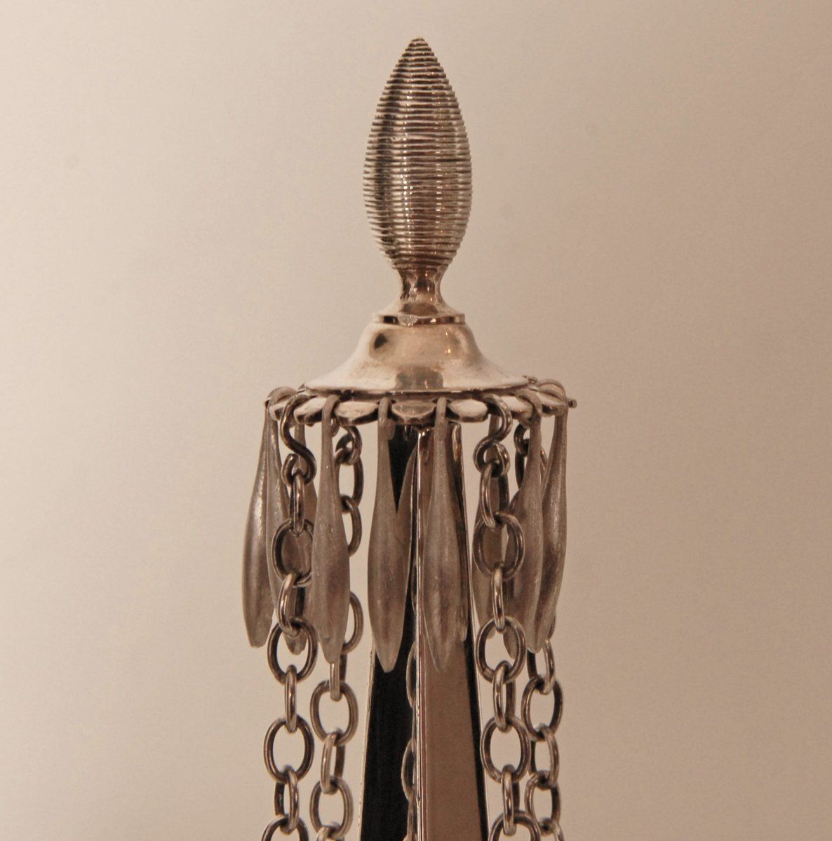 photo for sale Antique Empire Sterling Silver Candleholders, 1853, Set Of 2