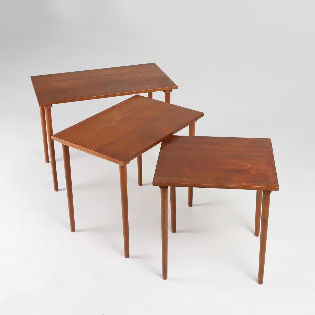 Scandinavian Teak Nesting Tables, Denmark, 1960s, Set Of 3