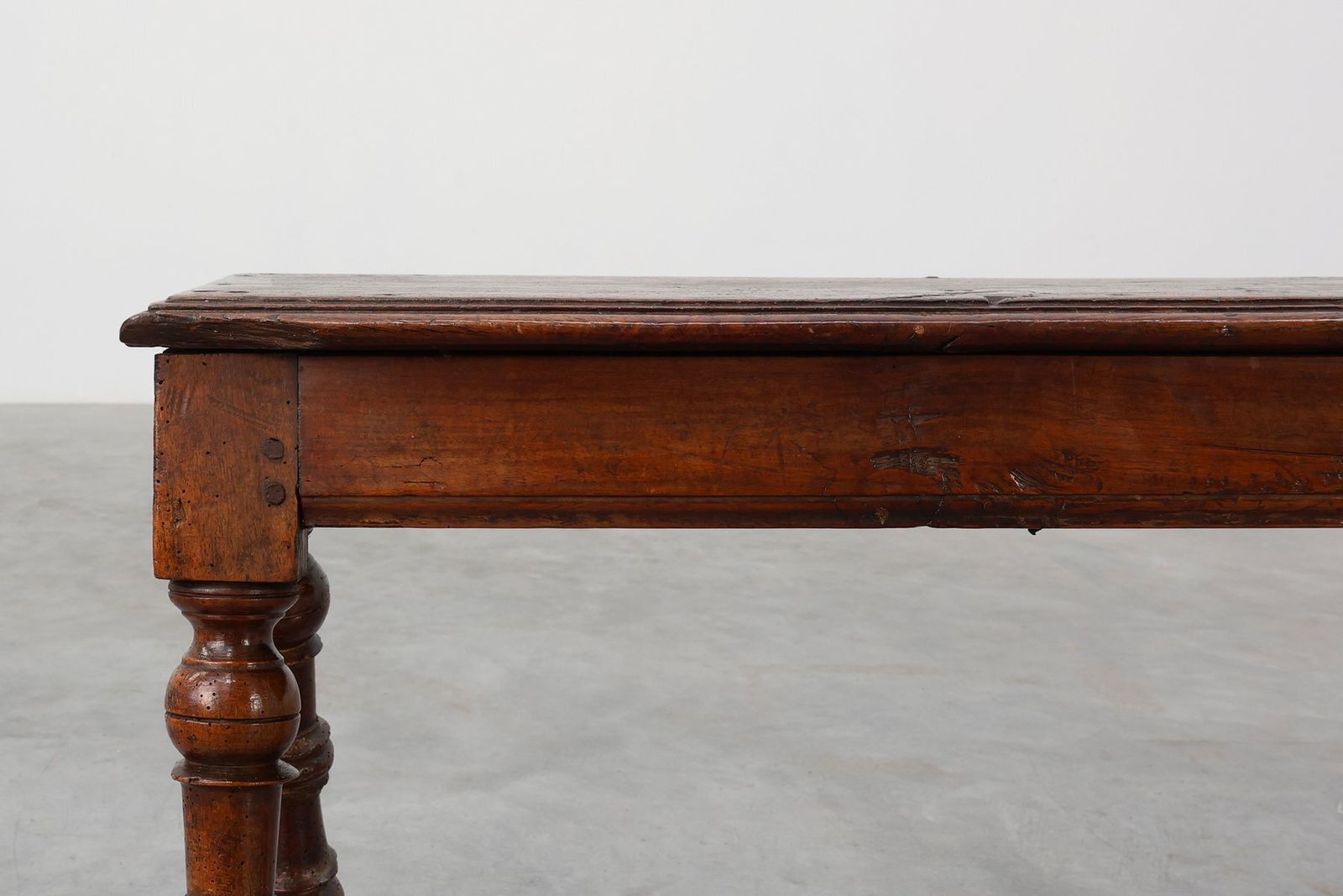 Antique English Oak Farmhouse Bench, United Kingdom, 1850s photo furniture