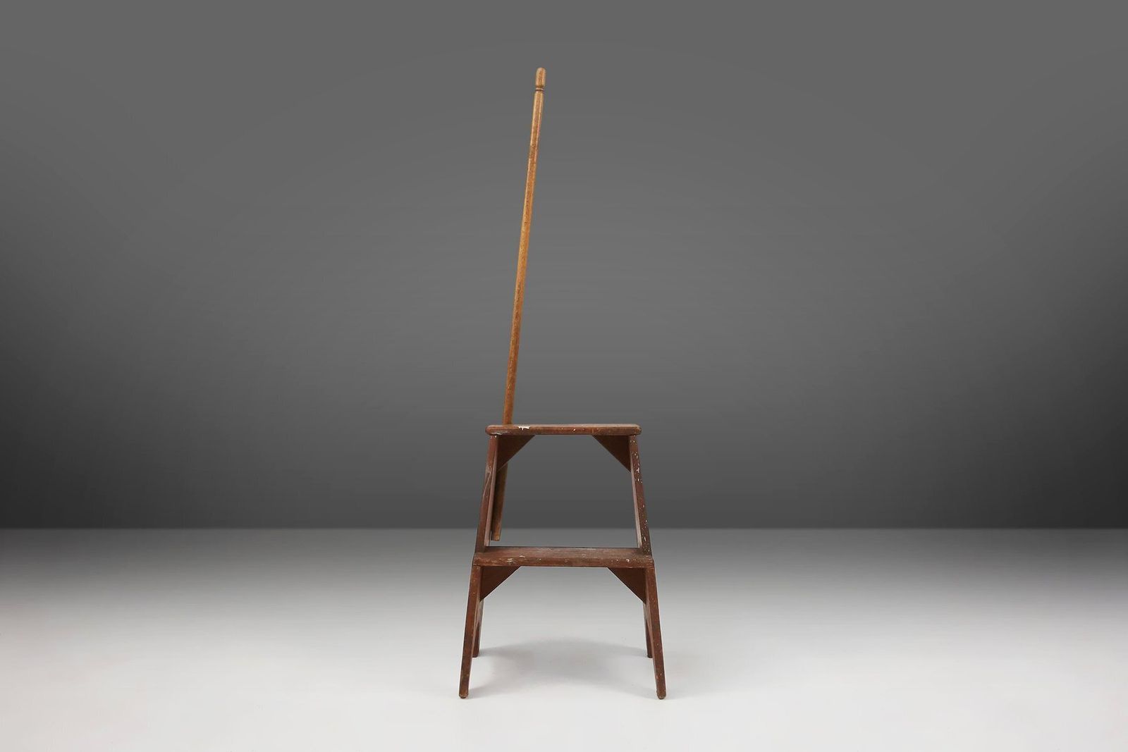 Industrial Wooden Stepladder, France, 1900s photo 572.0