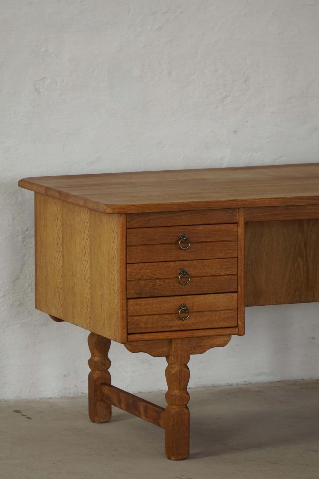 2136.0 Freestanding Desk In Oak By Henning Kjærnulf, Danish Mid Century Modern, 1950s photo