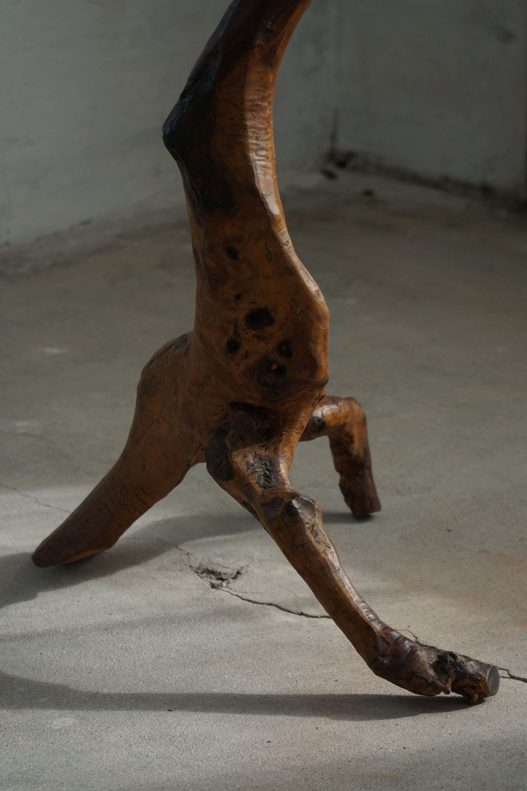 photo for sale French Mid Century Abstract Wooden Sculpture, Organic Carved Bird Form, 1960s