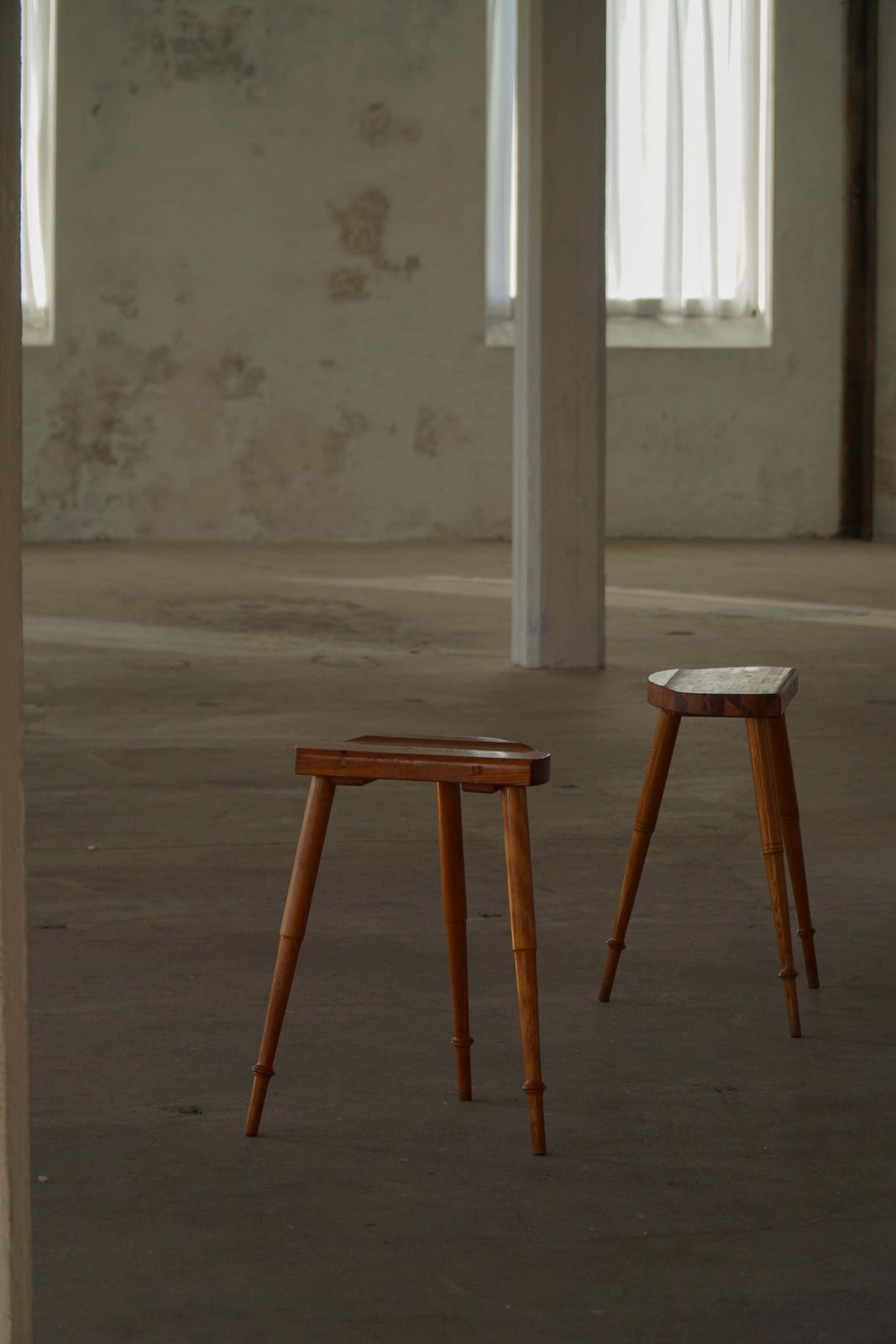 Tripod Bar Stools In Solid Pine, By A Danish Cabinetmaker, Mid Century, 1960s photo 1035.0