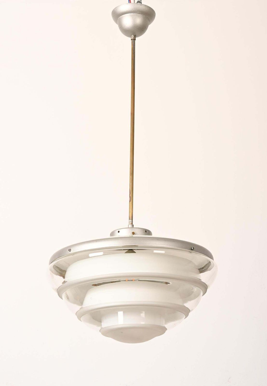Large Bauhaus Opaline Glass Pendant By Karl Gustaf Lindesvärd photo vinterior