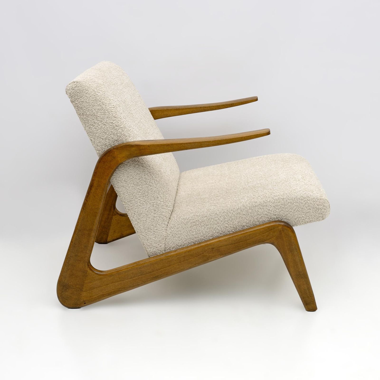 Pair Of Mid Century Modern Italian Bouclé Lounge Chairs photo 5308.0