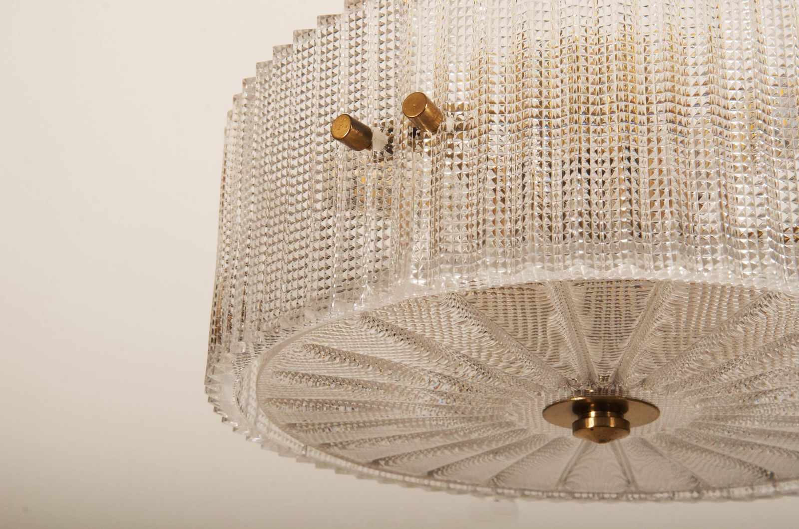 photo for sale Brass And Glass Pendant By Carl Fagerlund For Orrefors