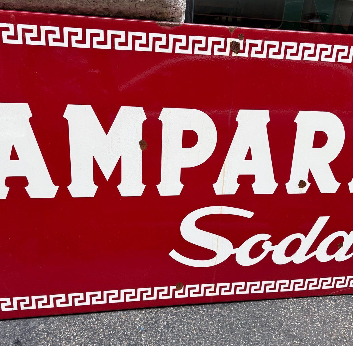 Campari Soda Sign In Enameled Metal, 1960s photo buy