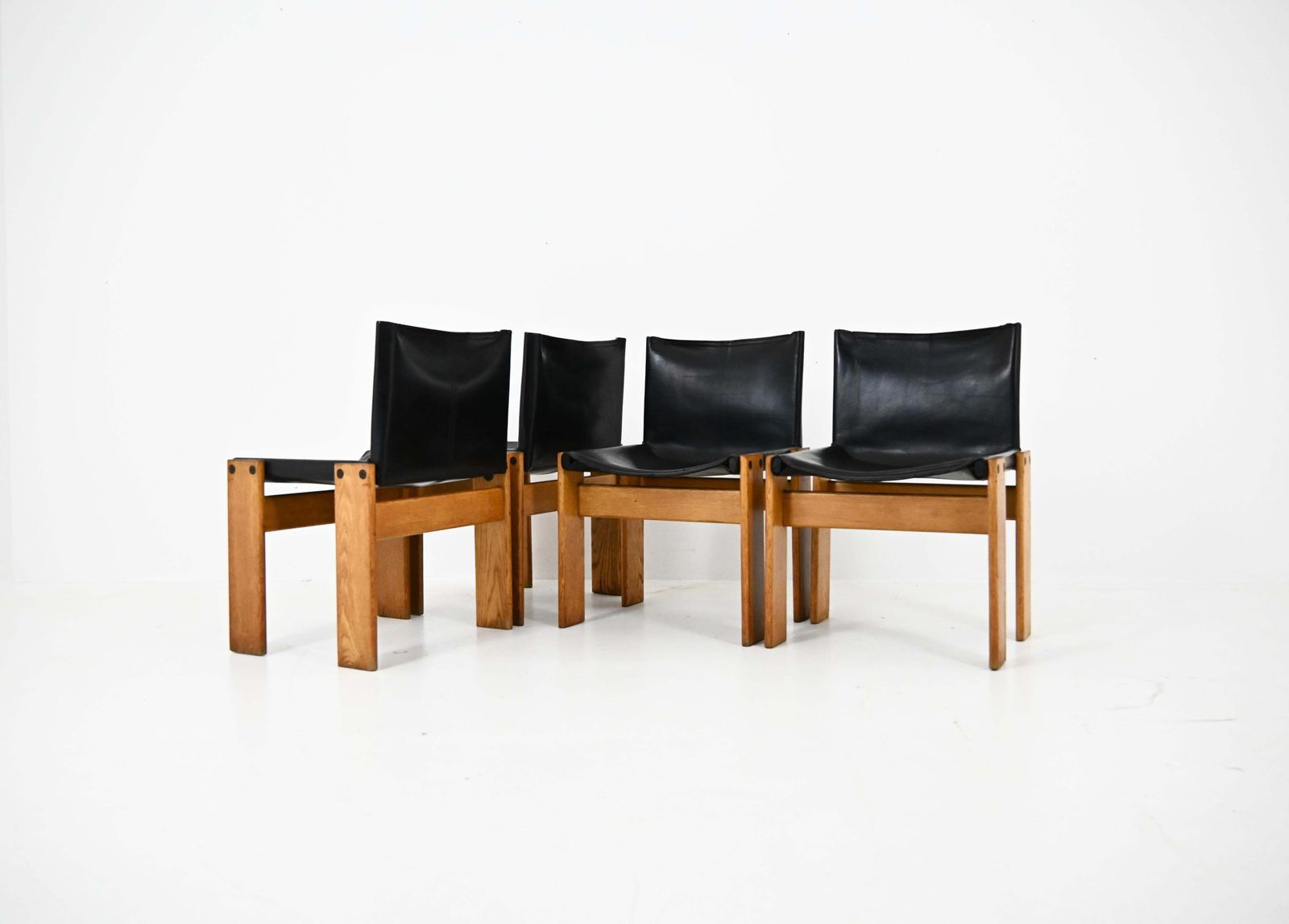 Monk Dining Chairs By Afra & Tobia Scarpa For Molteni, 1970s, Set Of 4 photo furniture