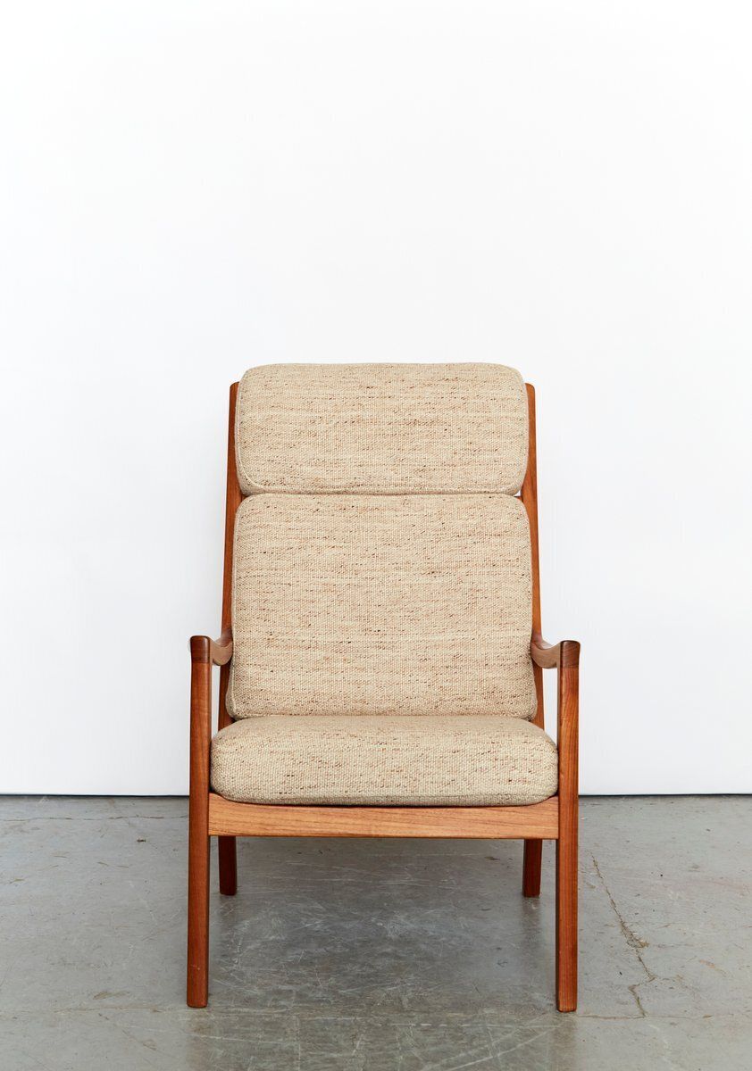 Mid Century Modern Teak Senator Highback Chair By Ole Wanscher For Poul Jeppesen, 1960s photo furniture